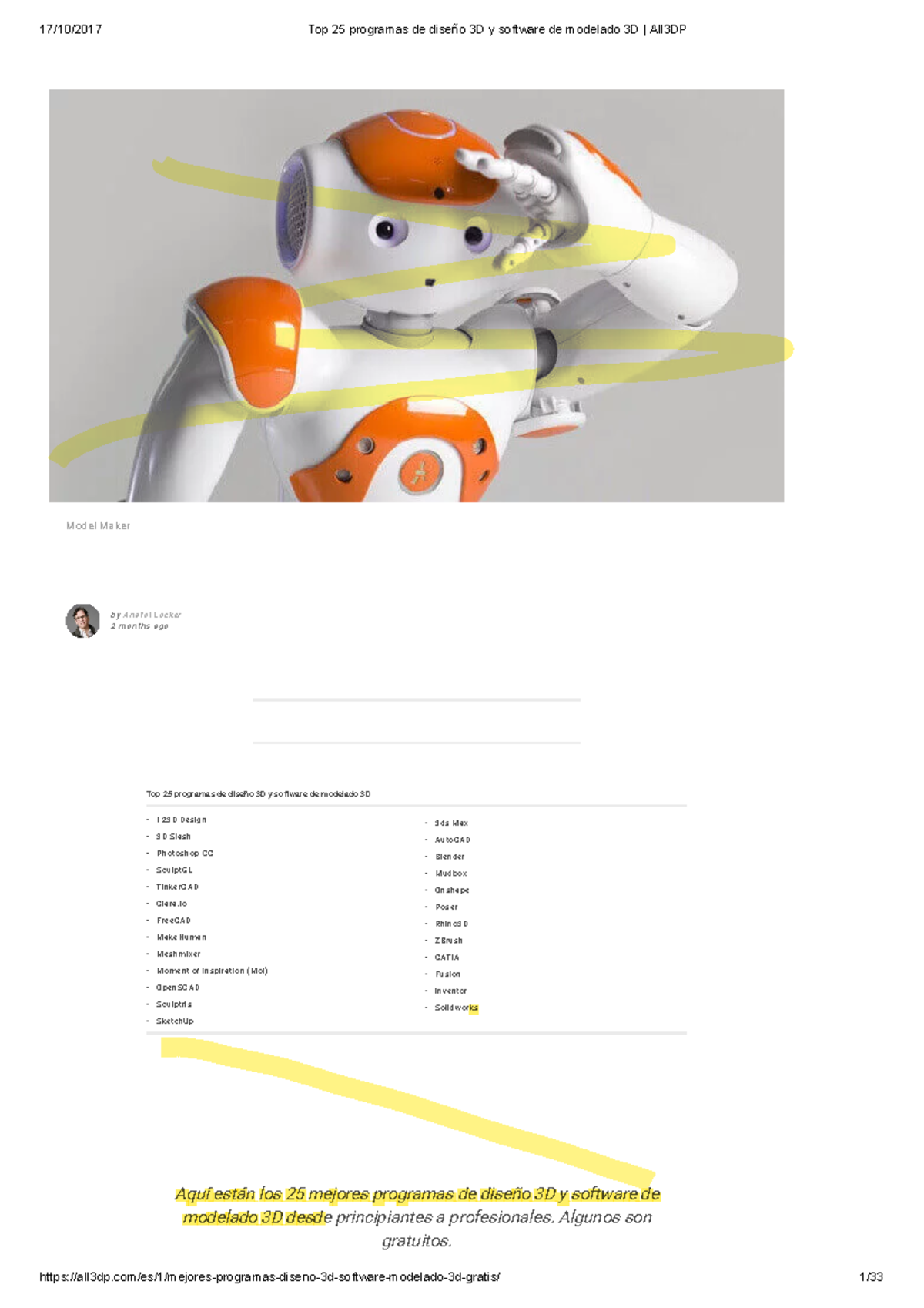 Top 25 Programas de Diseño 3D y Software de Modelado 3D - Studocu