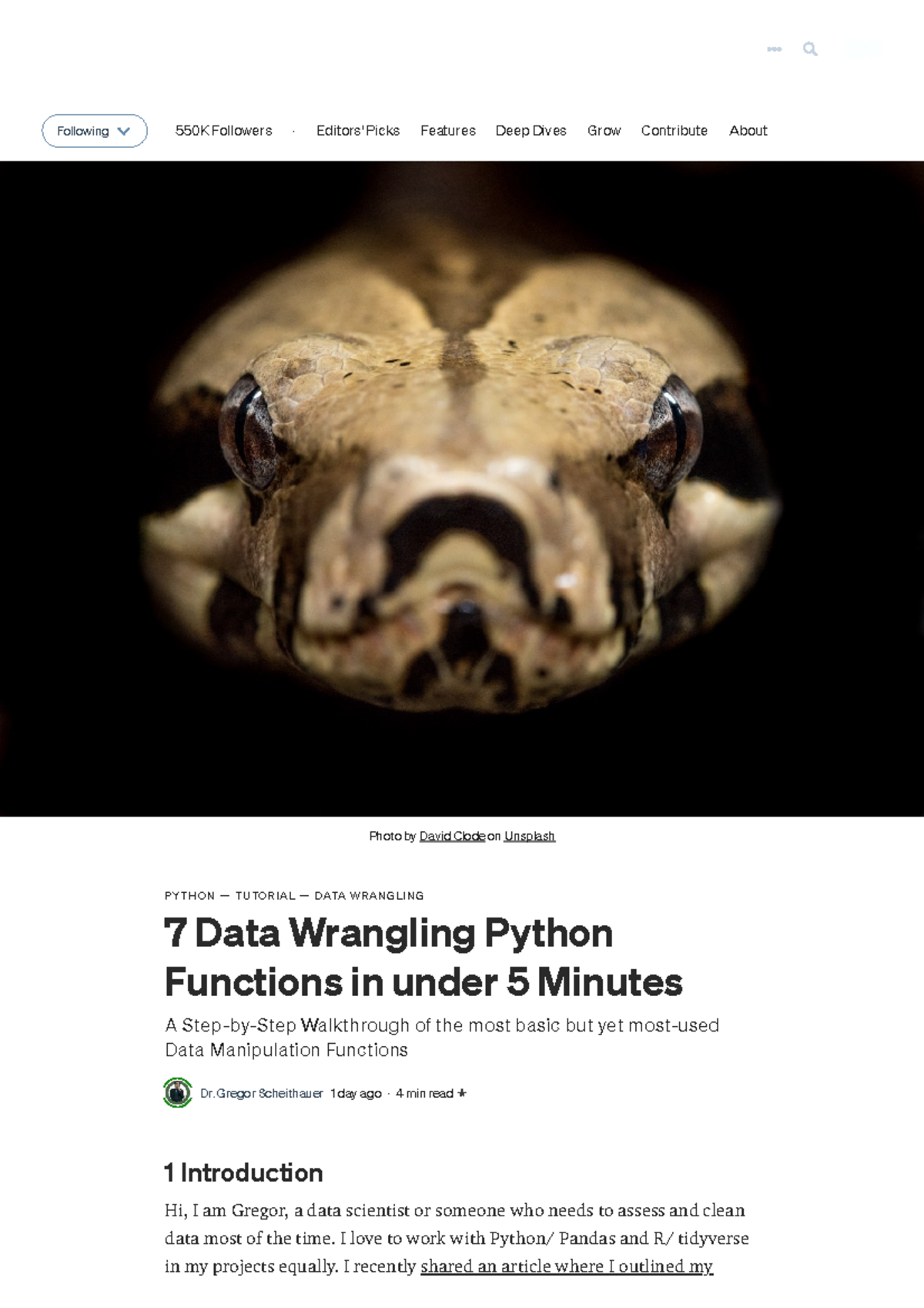 7 Data Wrangling Python Functions in under 5 Minutes by Dr. Gregor ...