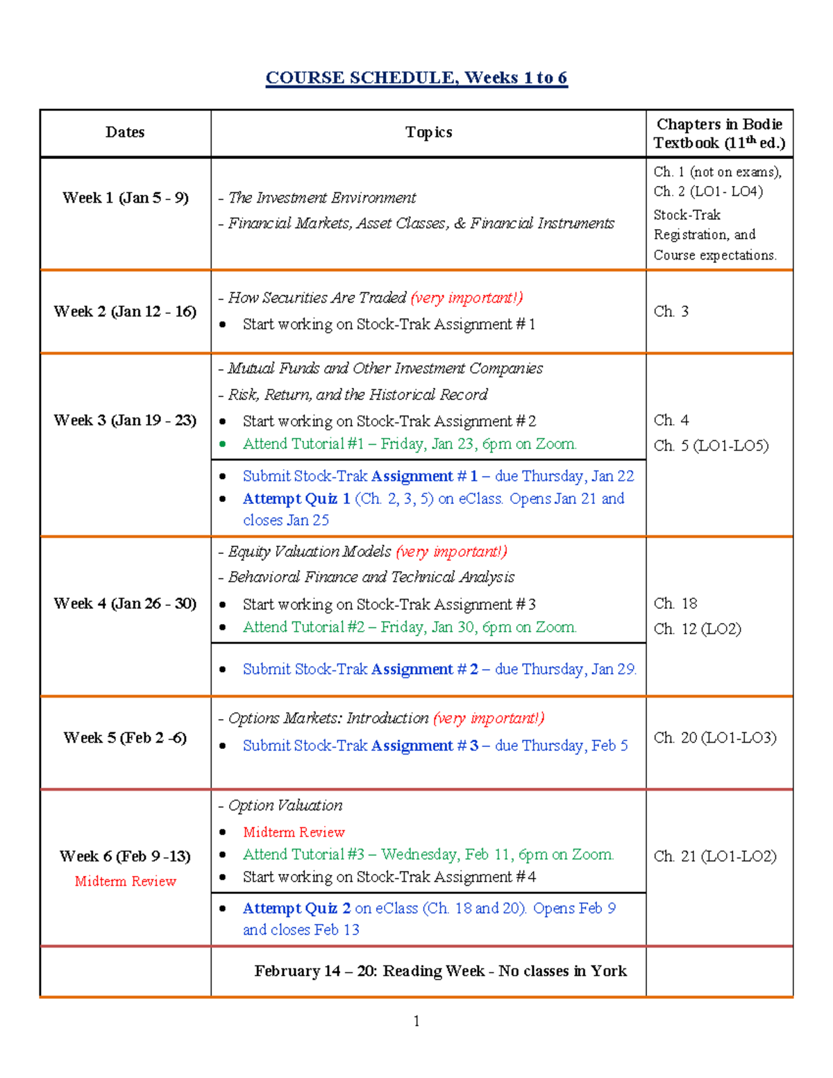 ADMS 3531P Course Schedule: Weeks 1 to 12 Overview - Studocu