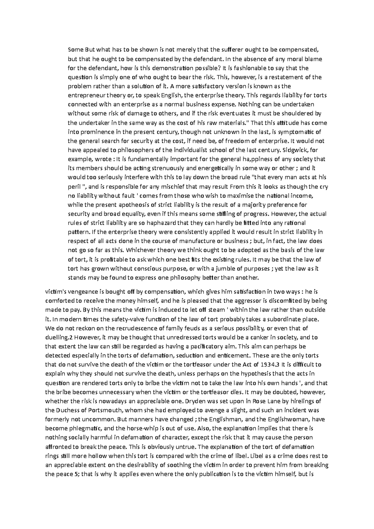 Tort law assignement - Problem Question in The rule in Rylands v ...