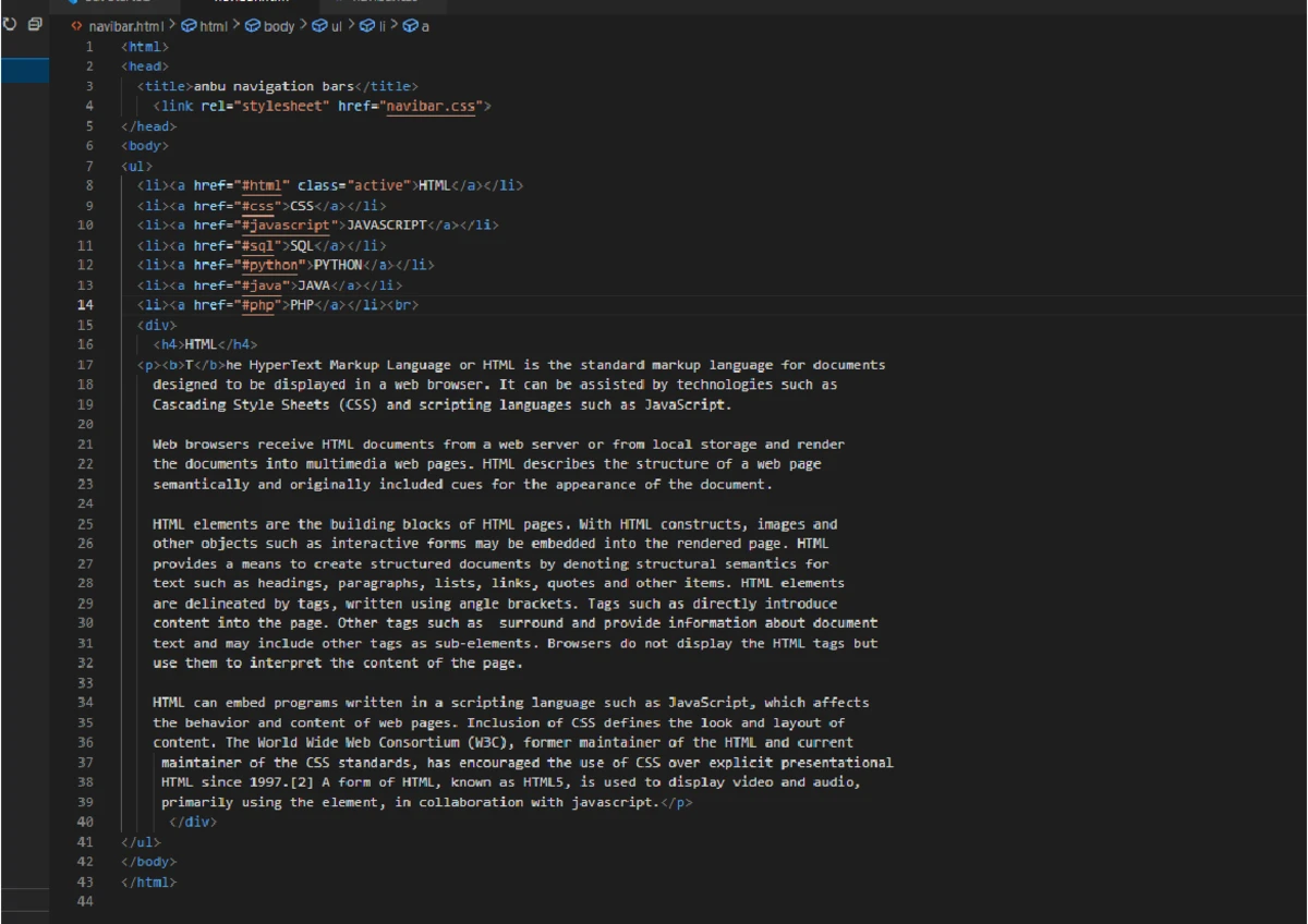 HTML Exercise: Creating a Webpage with HTML Tags - Studocu