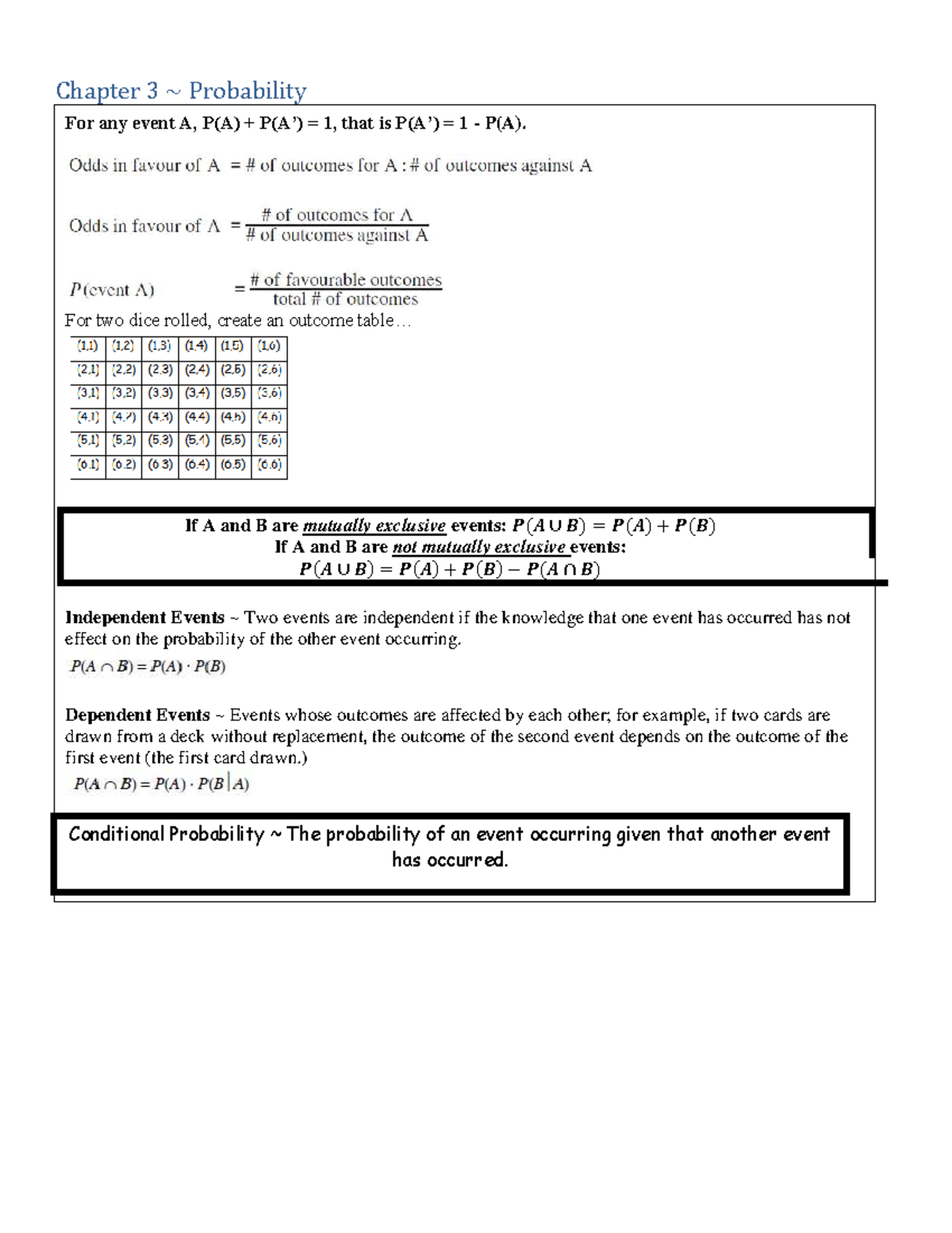Ch 3 Probability Practice Exam - Key Concepts & Problems - Studocu