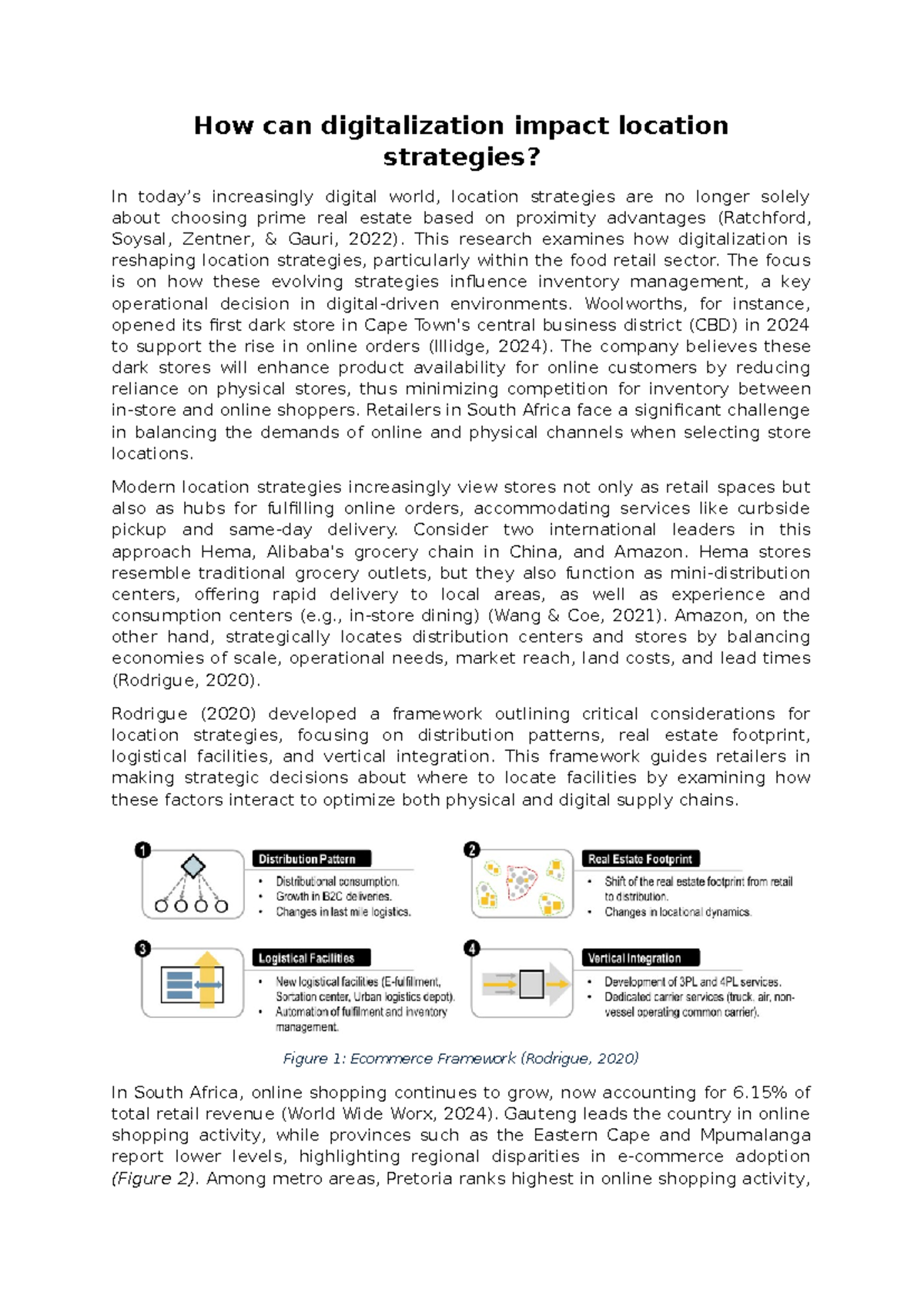 Digitalization and Its Impact on Location Strategies in Retail - Studocu