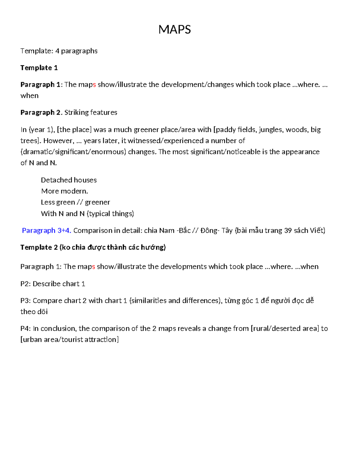 IELTS Writing Task: Maps & Mixed Charts Analysis - Studocu