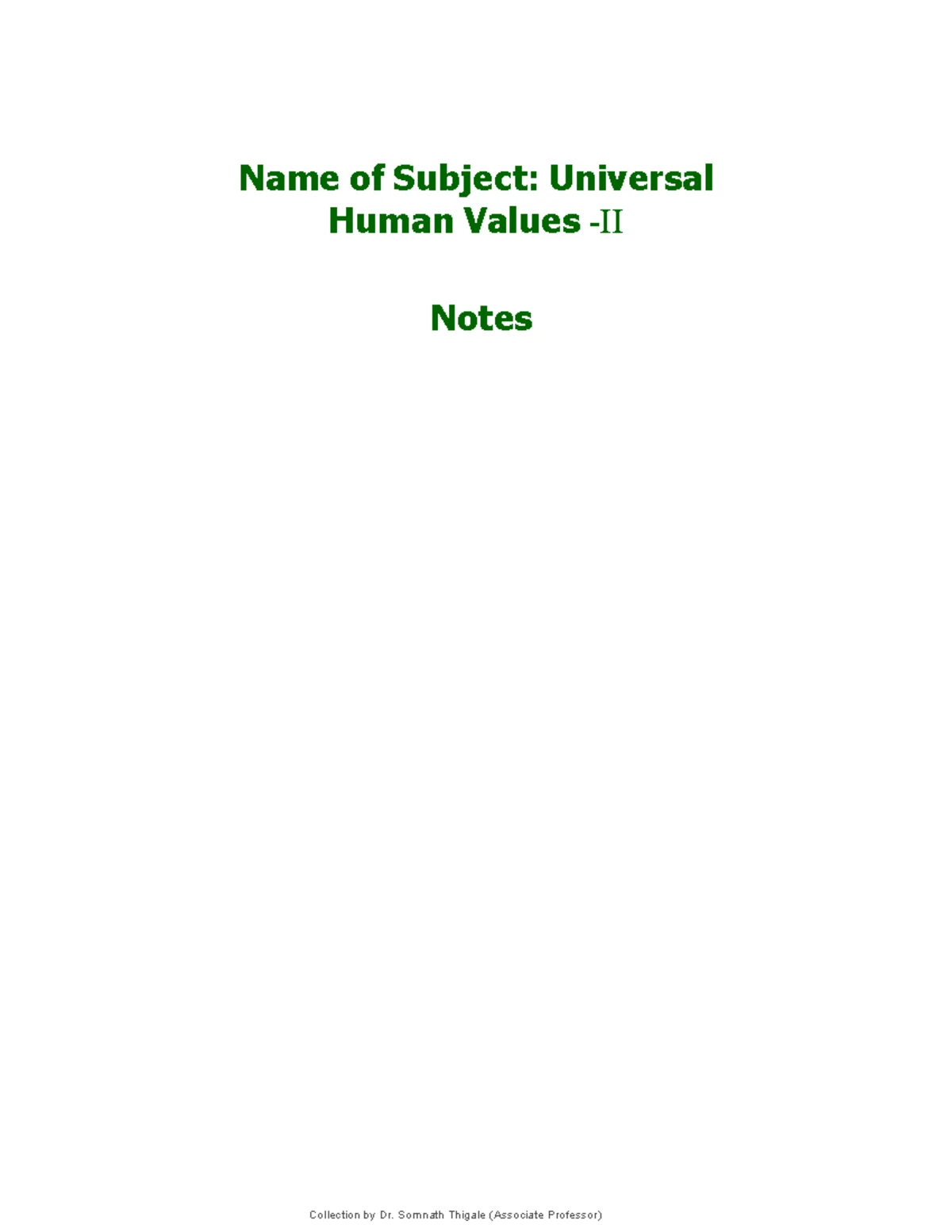 UHV 2 Unit 3 Notes: Understanding Universal Human Values - Studocu