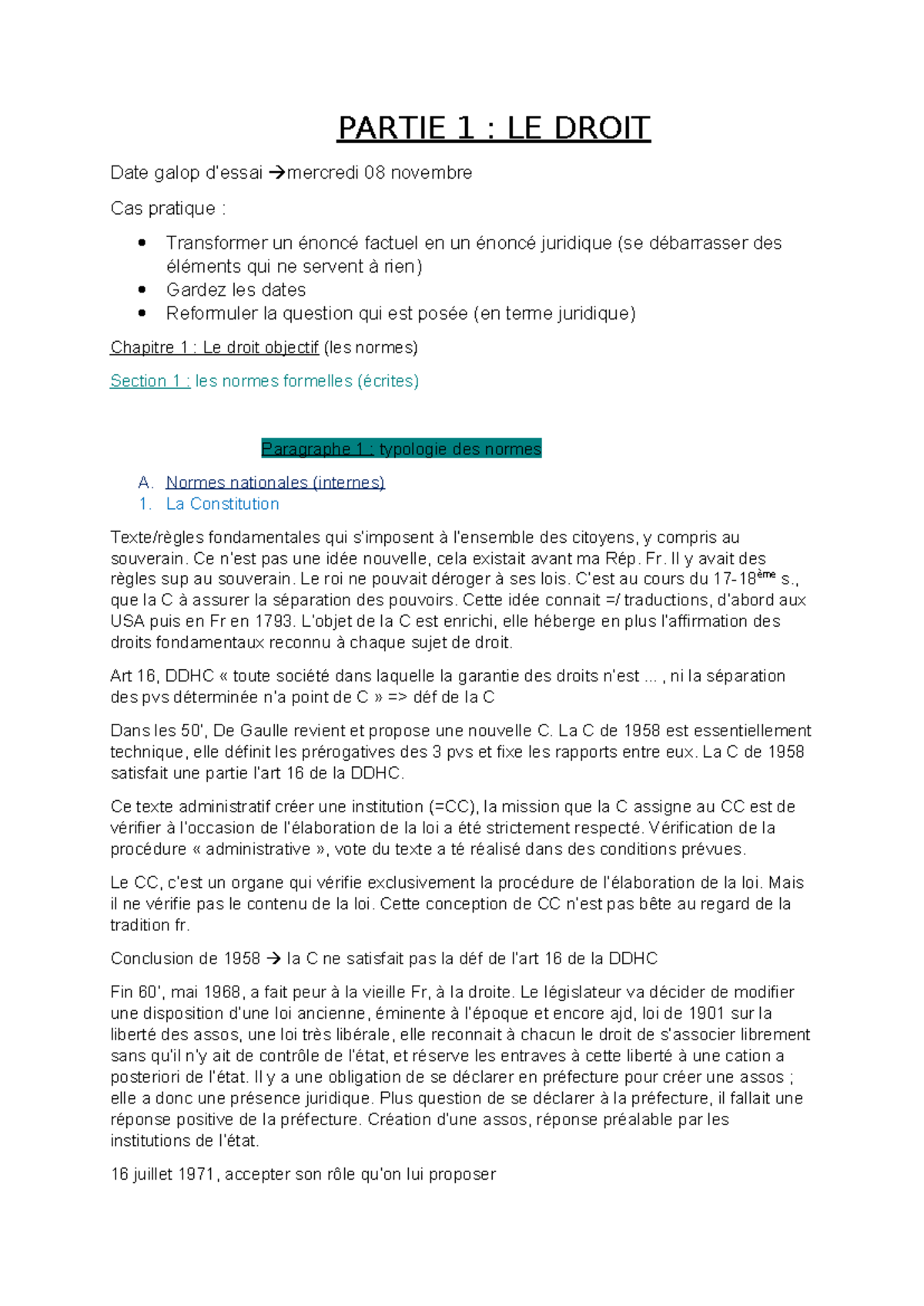 Chapitre 1 - Notes de Cours sur le Droit Objectif et Normes Juridiques ...