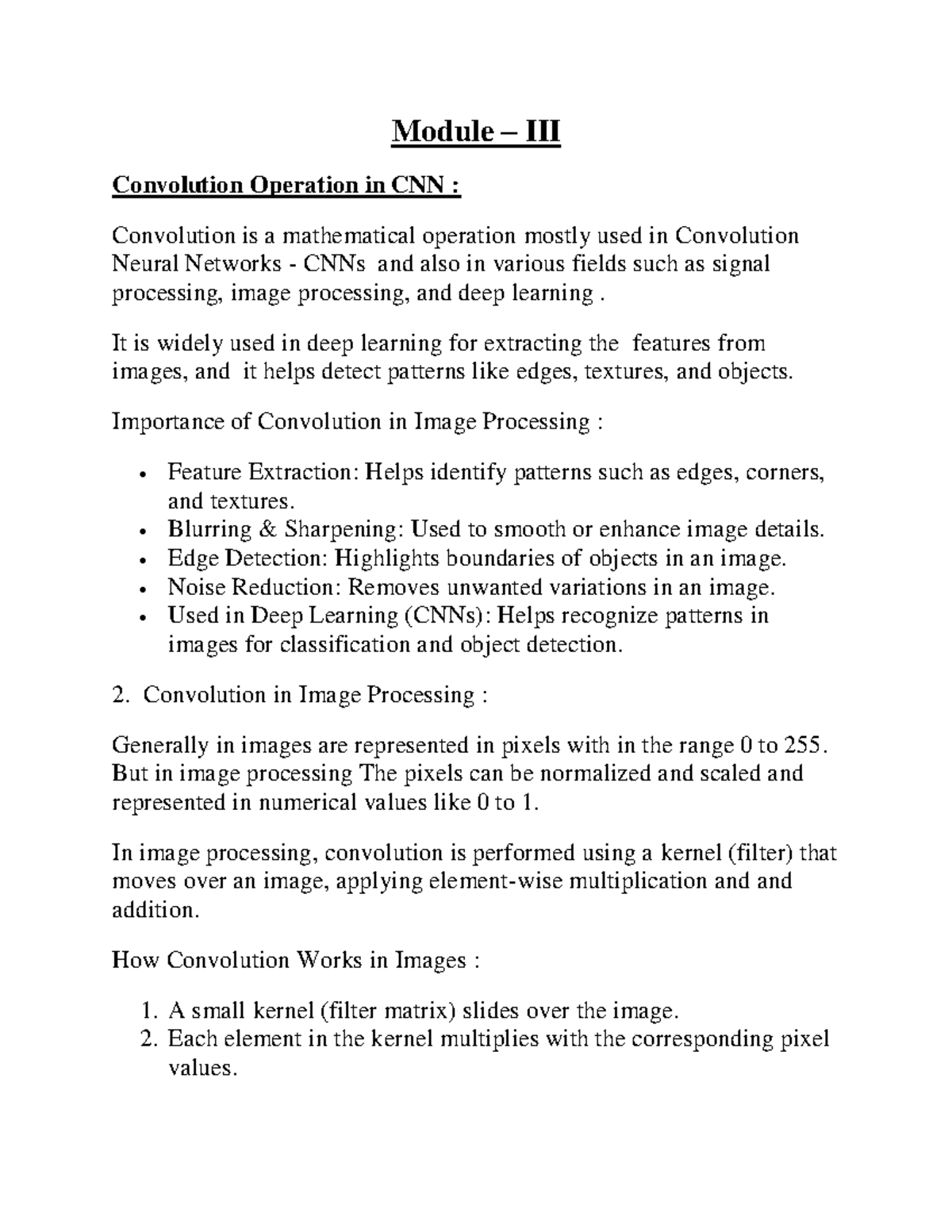 DL Unit 3 - Convolution Operations in CNNs: Importance & Applications ...