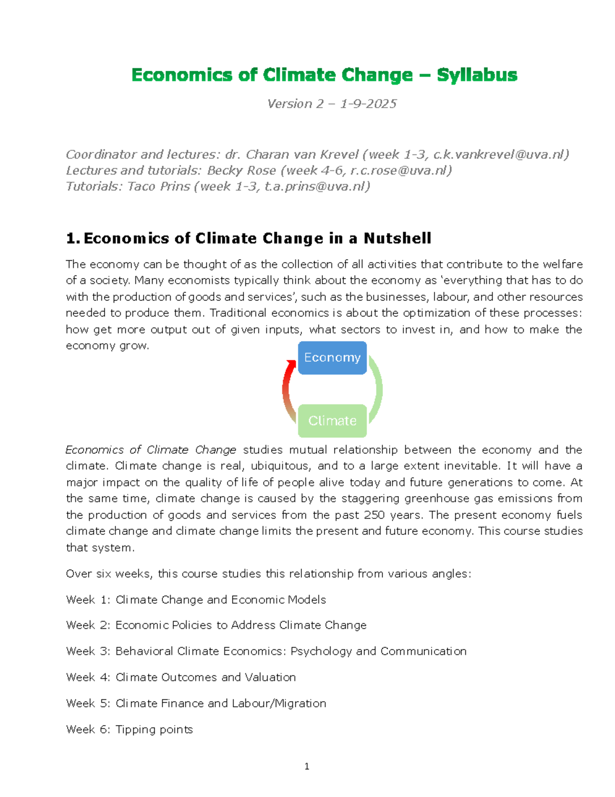 ECC 2025: Economics of Climate Change Syllabus and Course Overview ...