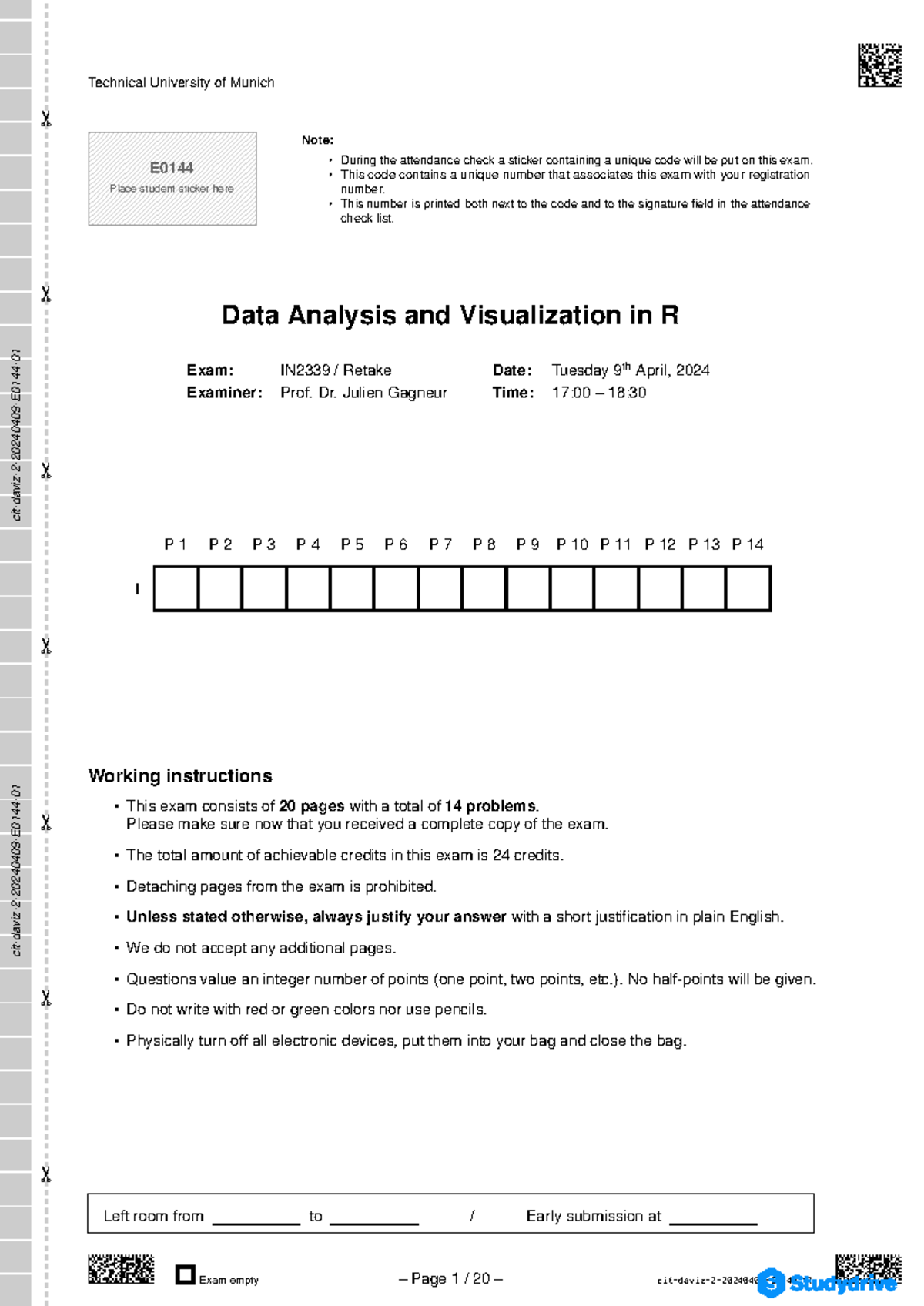IN2339 Retake Exam Notes: Data Analysis & Visualization in R - Studocu