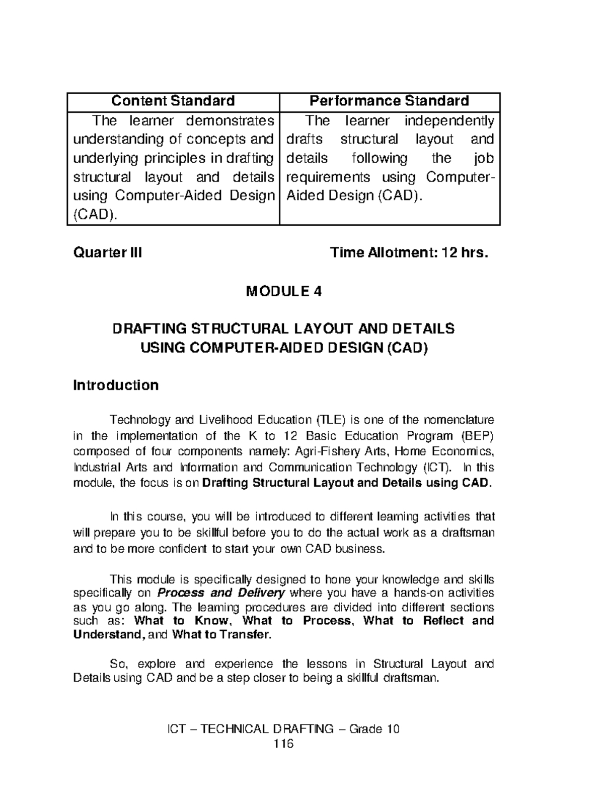 333976327 C TD Grade 10 LM Module 4: Drafting Structural Layout ...