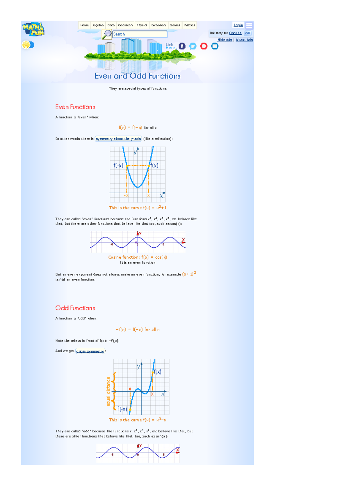 Even and Odd Functions: Understanding Their Properties and Symmetry ...