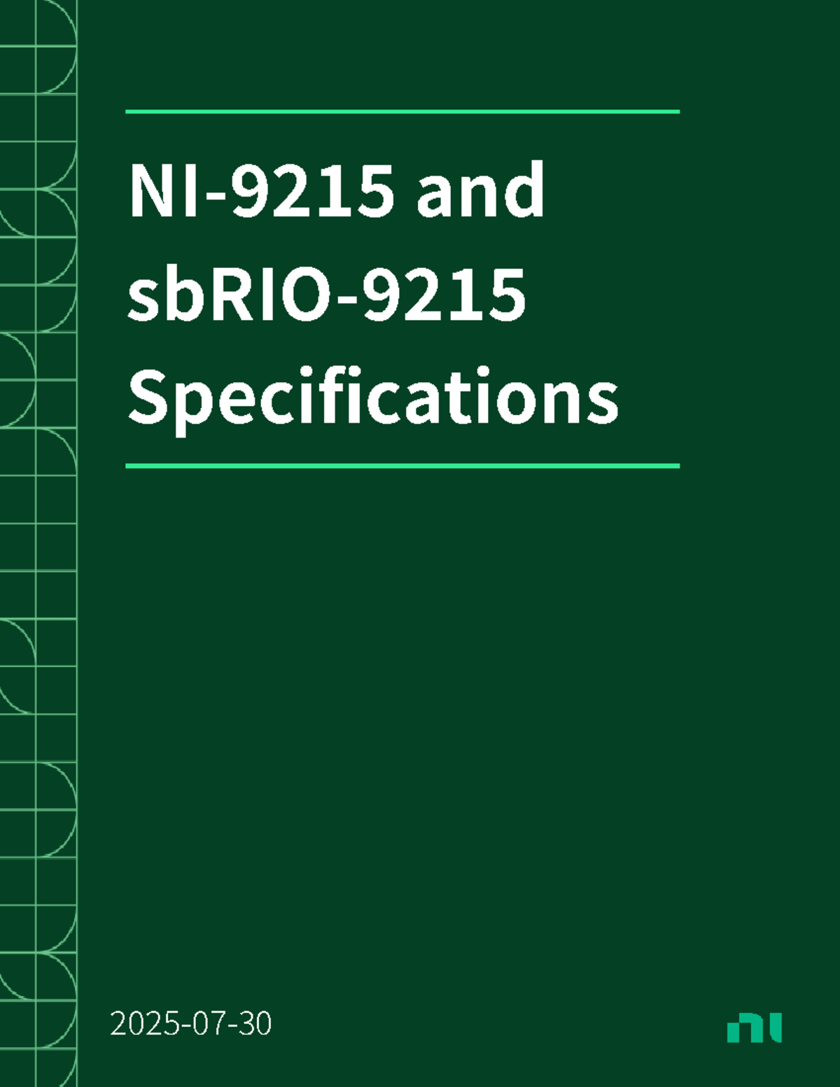 Ni-9215 and sbRIO-9215 Specifications Overview - Studocu