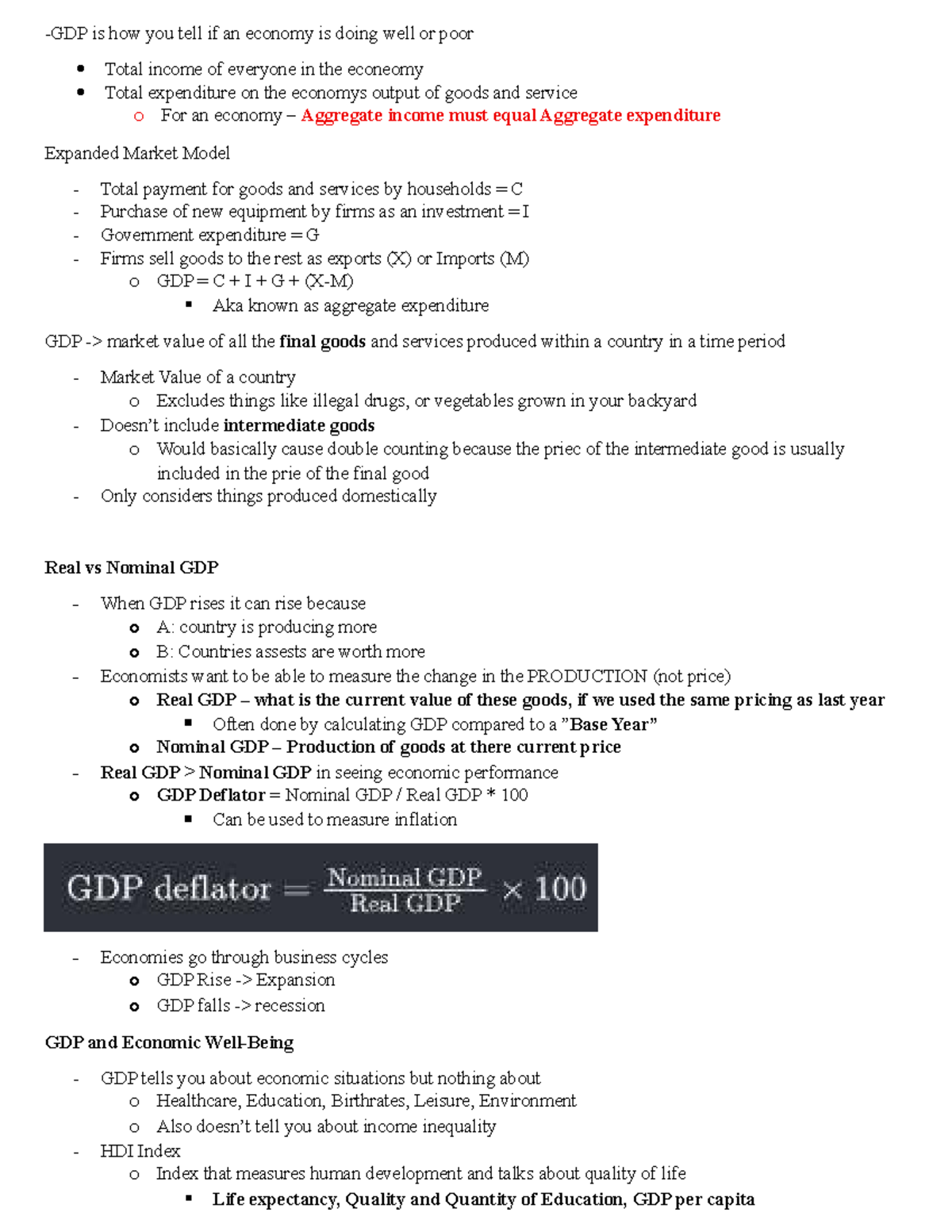 Unit 2 - Macro Economics: Understanding GDP and Economic Indicators ...