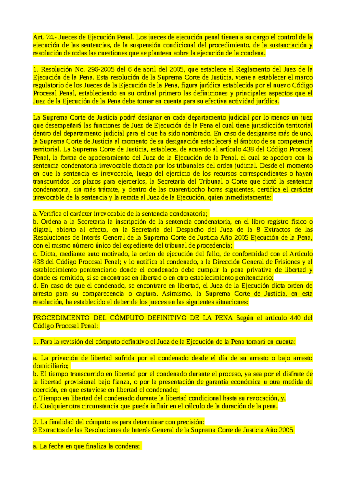 Reglamento del juez de ejecucion de la pena - Art. 74.- Jueces de ...