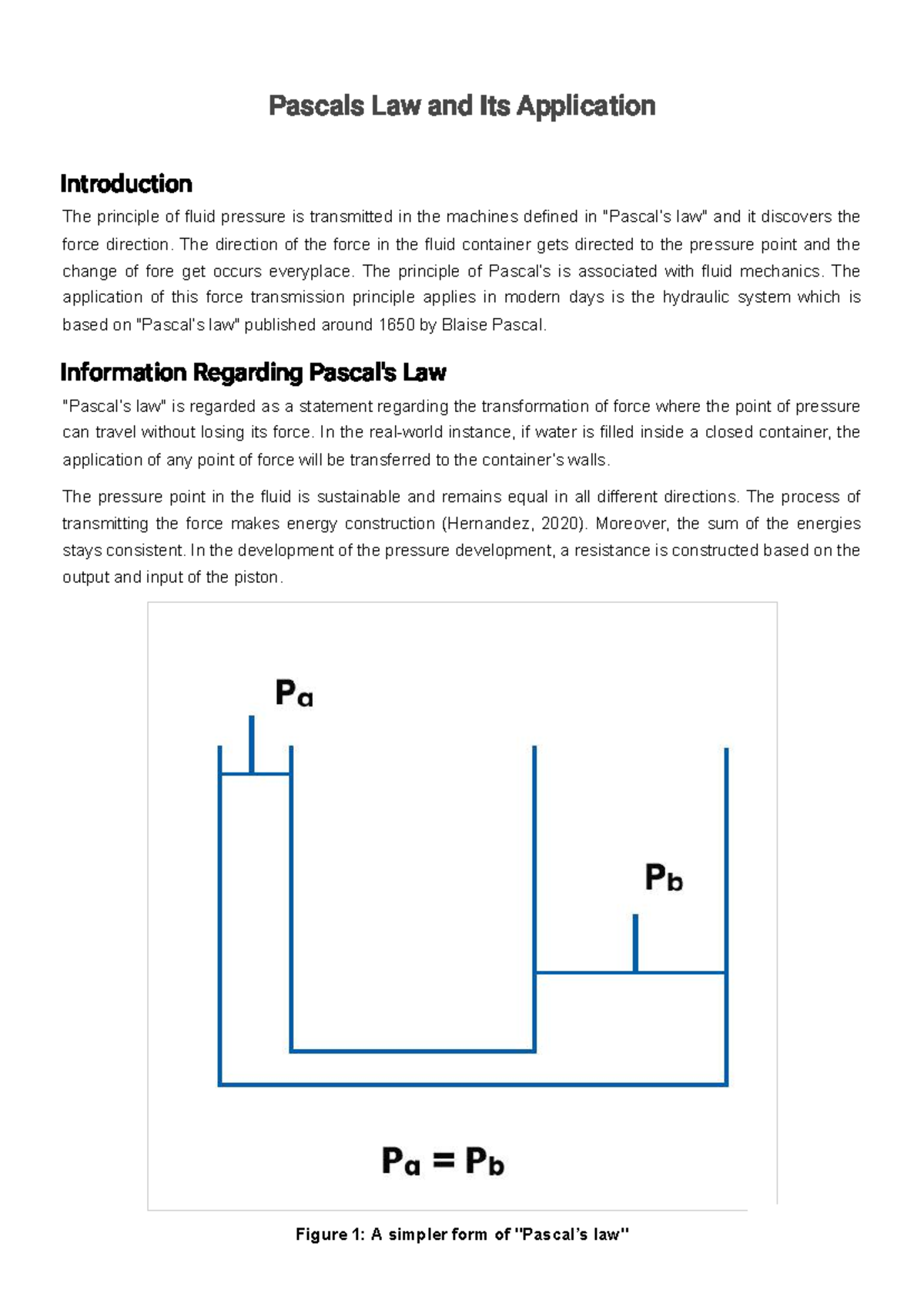 PASC 101: Understanding Pascal's Law & Its Modern Applications - Studocu