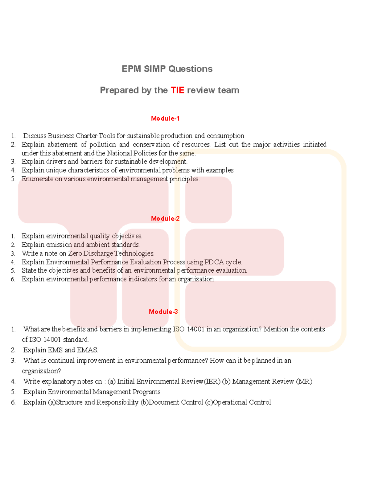 EPM SIMP Review: Sustainable Production & Environmental Management ...