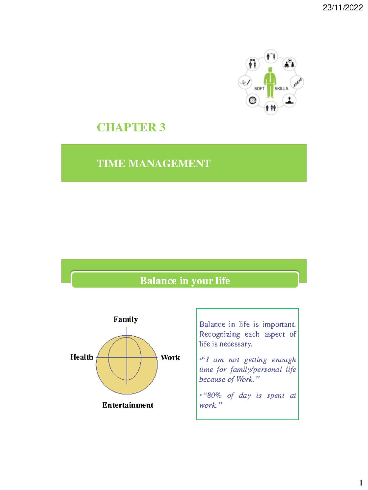 Chapter 3 Time managenment HM - TIME MANAGEMENT CHAPTER 3 ...