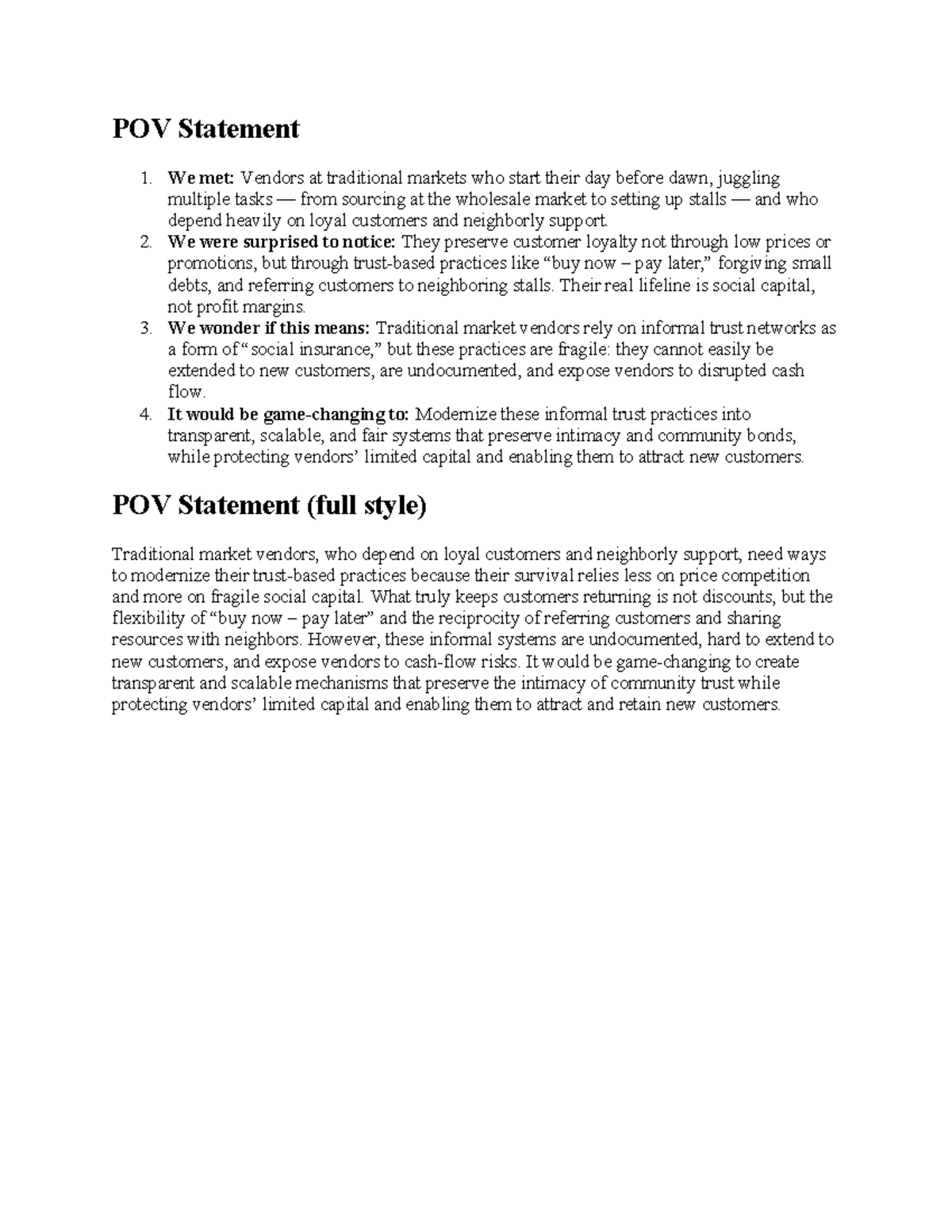 POV Statement: Modernizing Trust Practices for Traditional Market ...