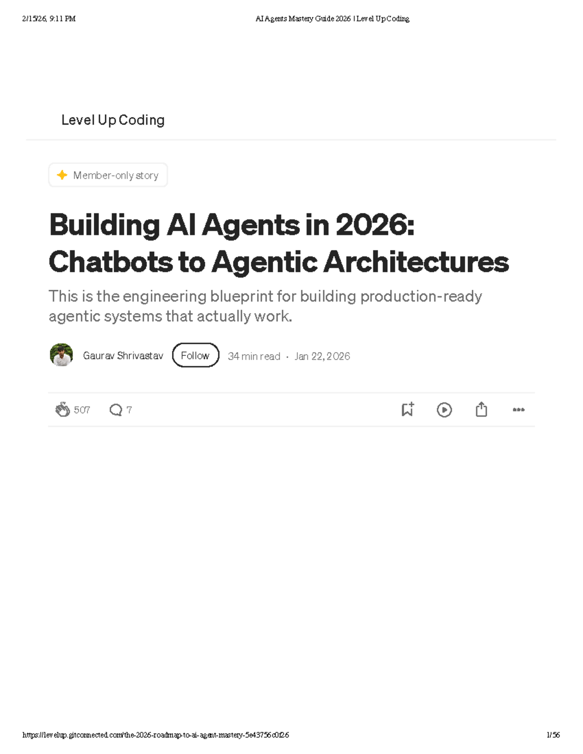 AI Agents Mastery Guide 2026: Building Agentic Architectures - Studocu