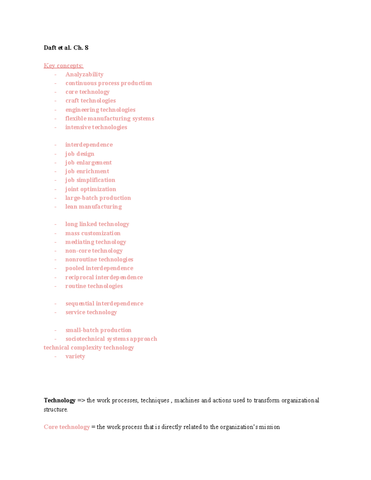 FEKG11: Key Concepts in Technology and Production Systems - Chapter 8 ...