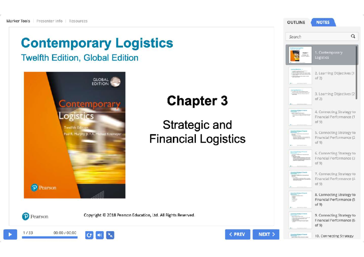 Contemporary Logistics (1 GLOBAL) - Chapter 3 Lesson Notes - Studocu