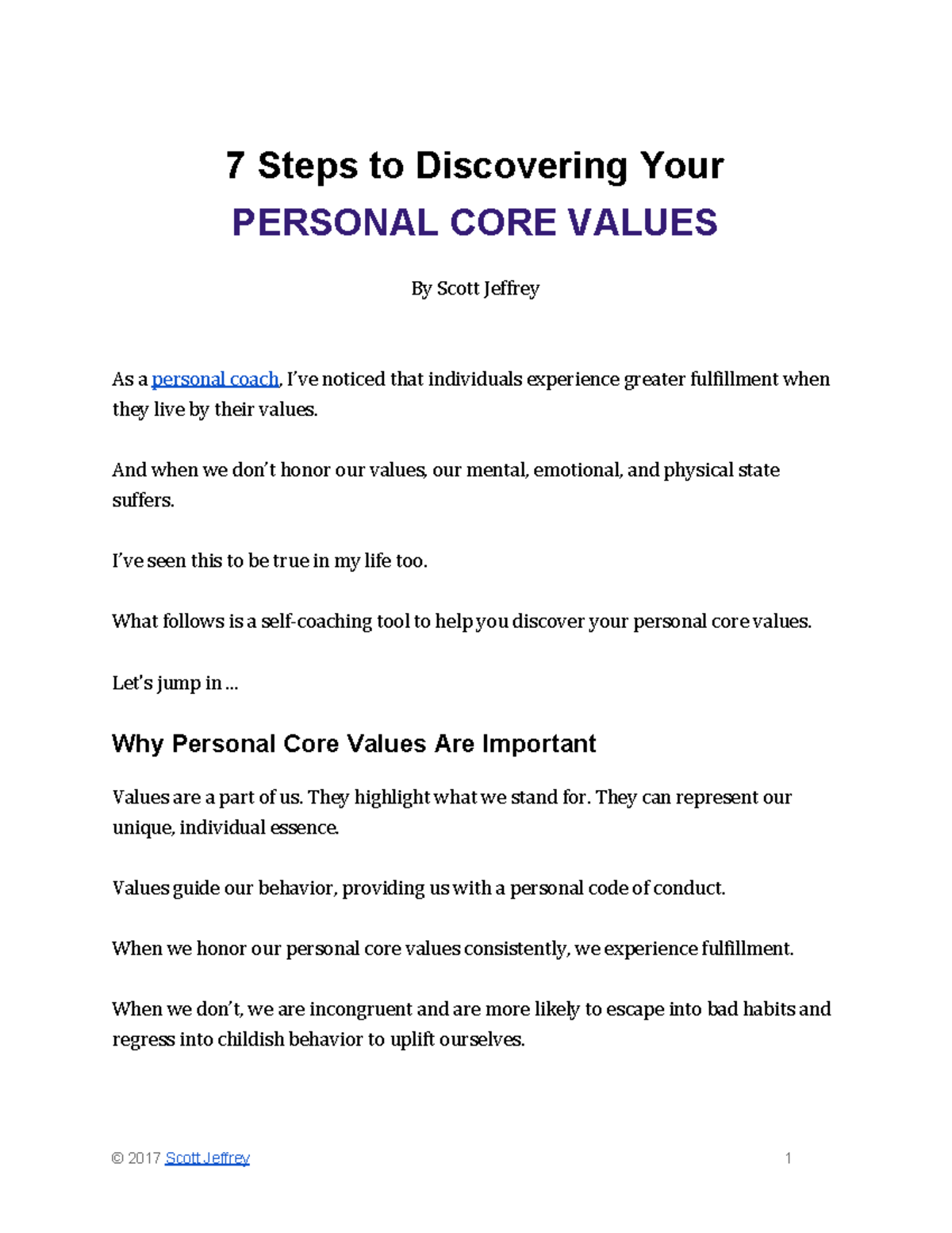7 steps personal core values - 7 Steps to Discovering Your PERSONAL ...