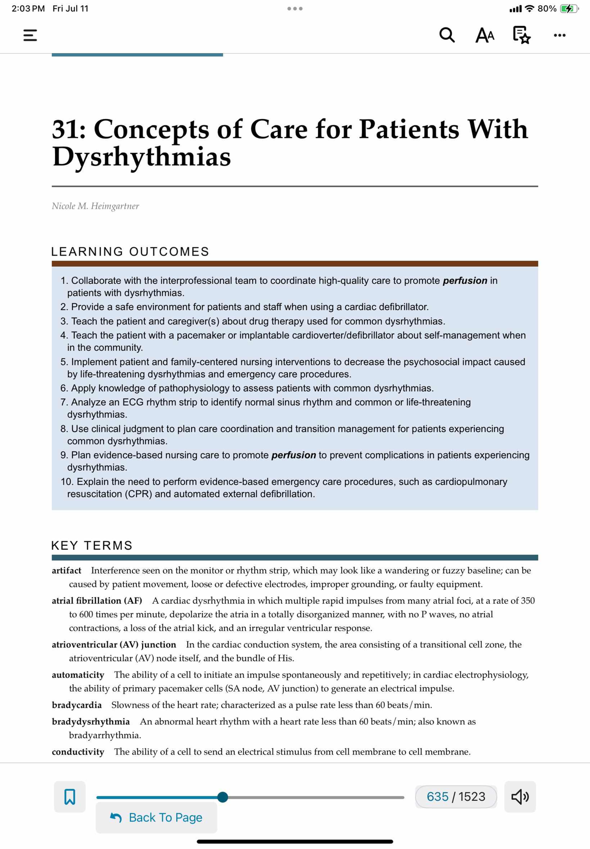 AA 31: Concepts of Care for Patients with Dysrhythmias - Study Guide ...
