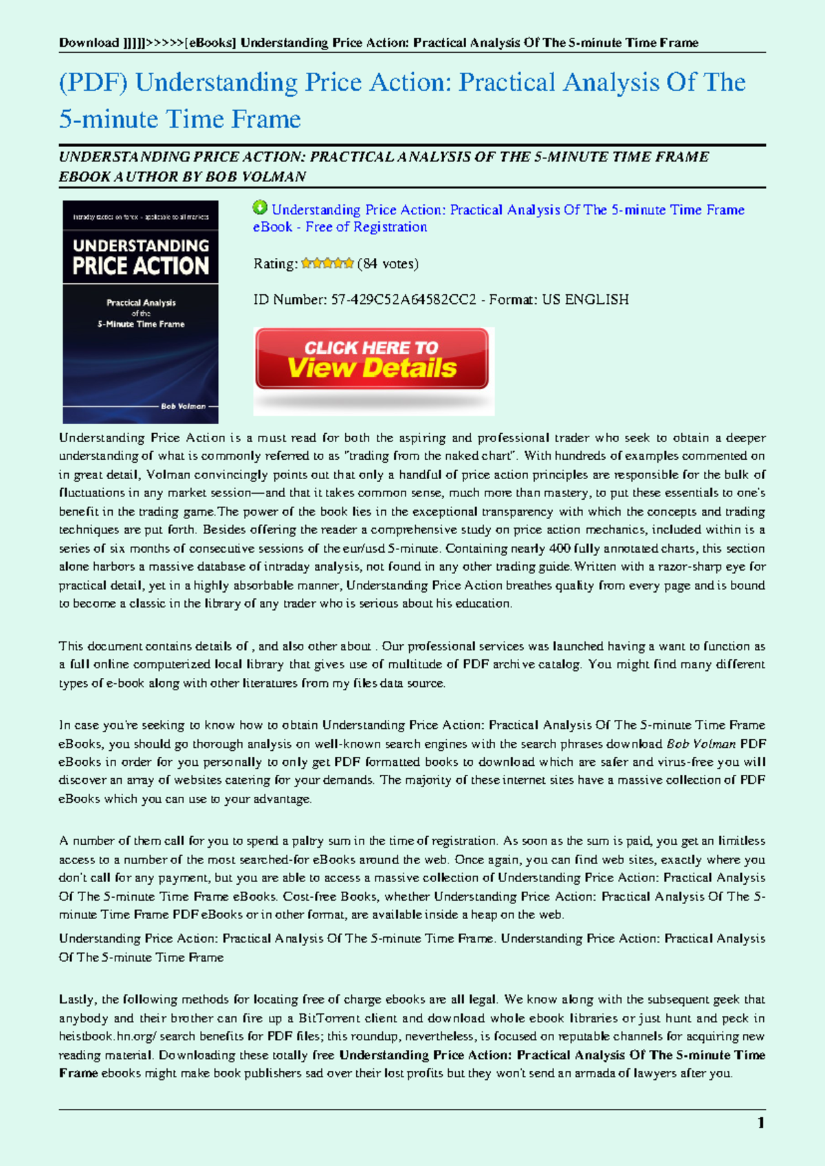Understanding Price Action Practical Analysis Of The 5 minute Time ...