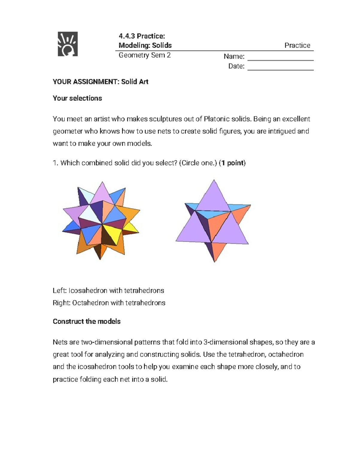 4.4.3 Practice: Modeling Solids Geometry Sem 2 Assignment - Studocu