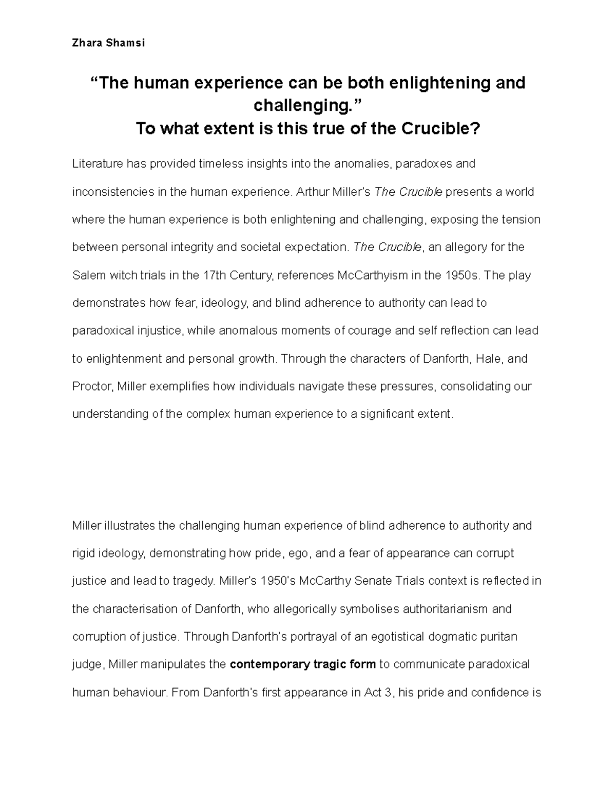 The Crucible (ENG101): Exploring Enlightenment in Human Experience ...