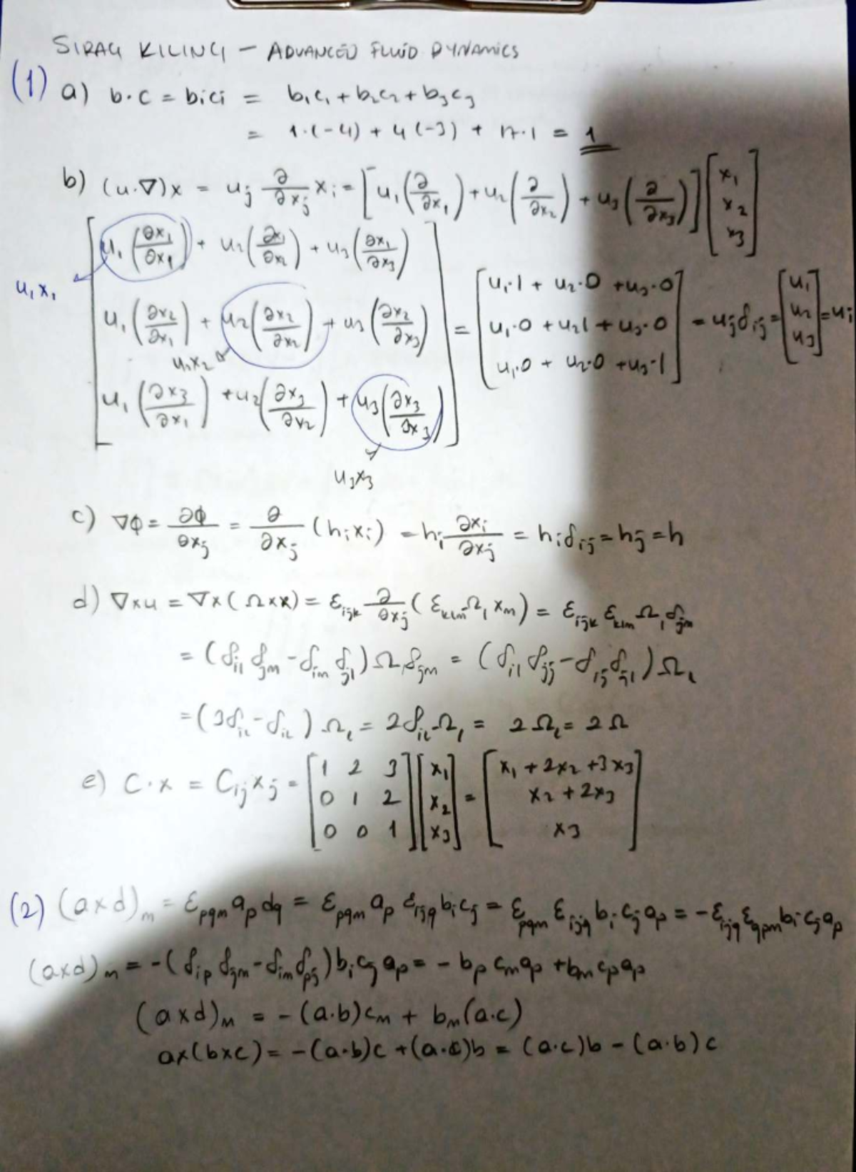 ME 543 Advanced Fluid Mechanics - Homework 1 Solutions - Studocu