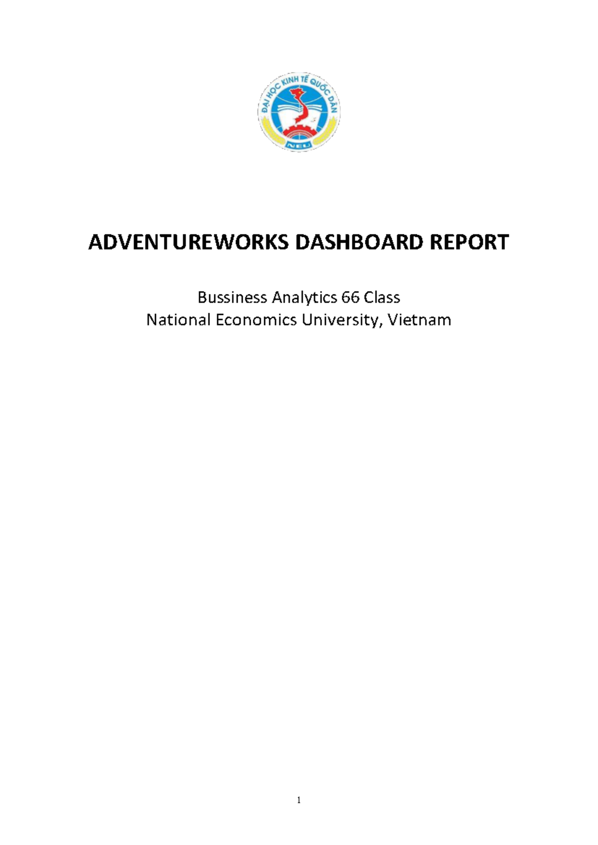 AdventureWorks Dashboard Report: Business Analytics 66, NEU Insights ...