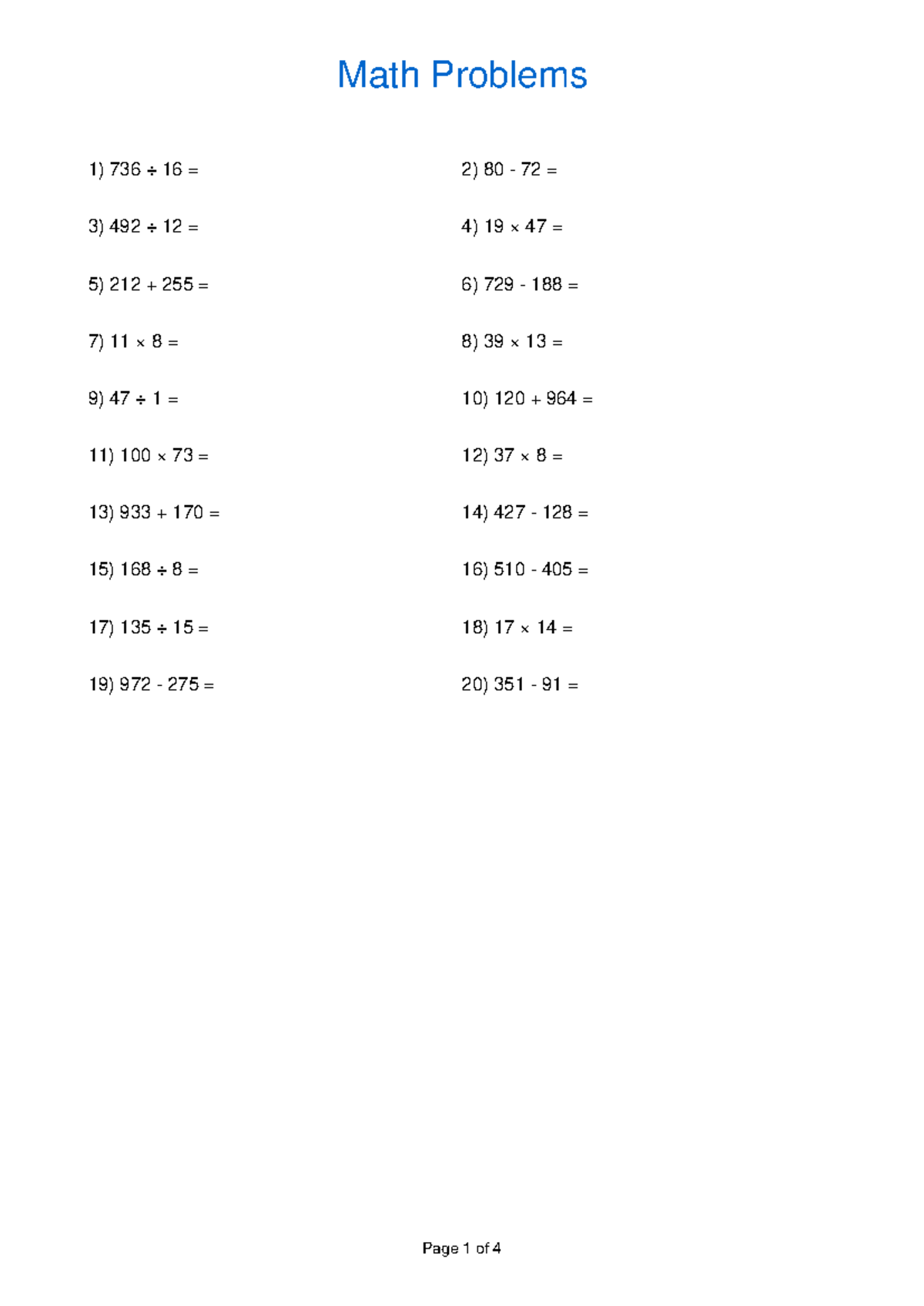 H1m7v54m16 - Math Practice Problems & Answers - Studocu
