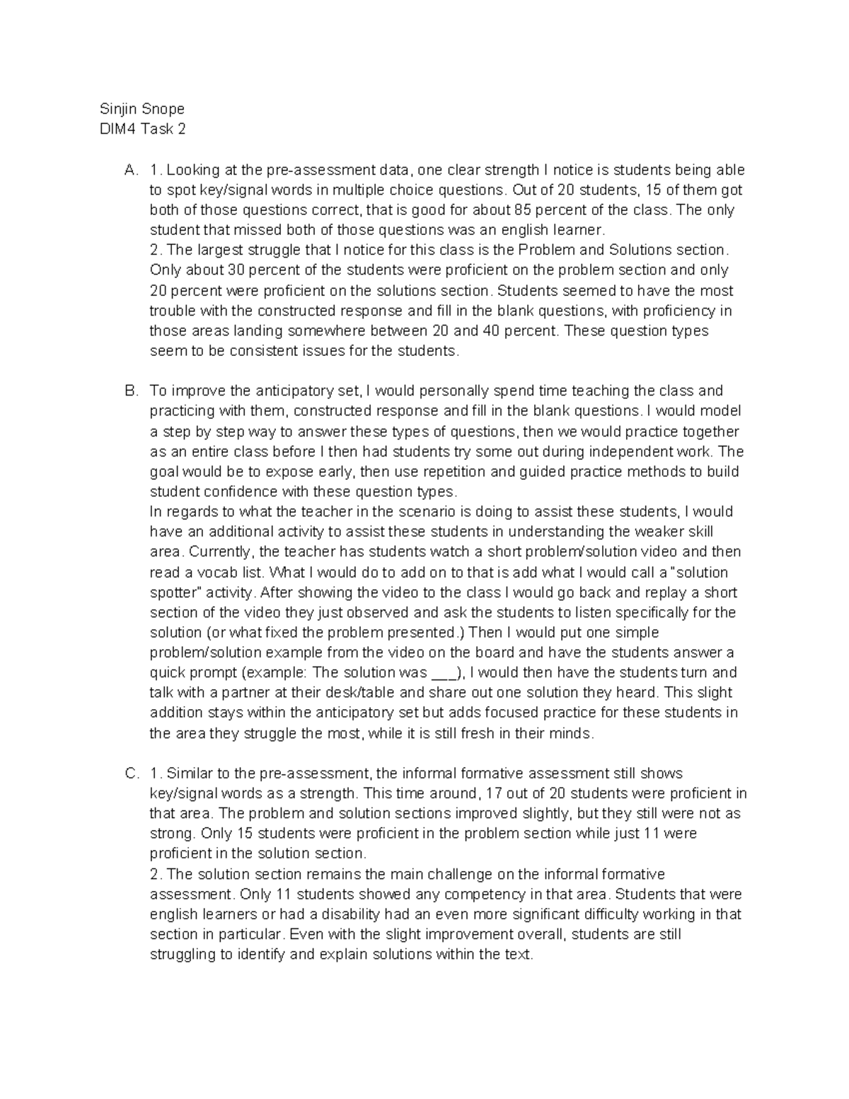 DIM4 Task 2: Analyzing Student Performance and Improvement Strategies ...