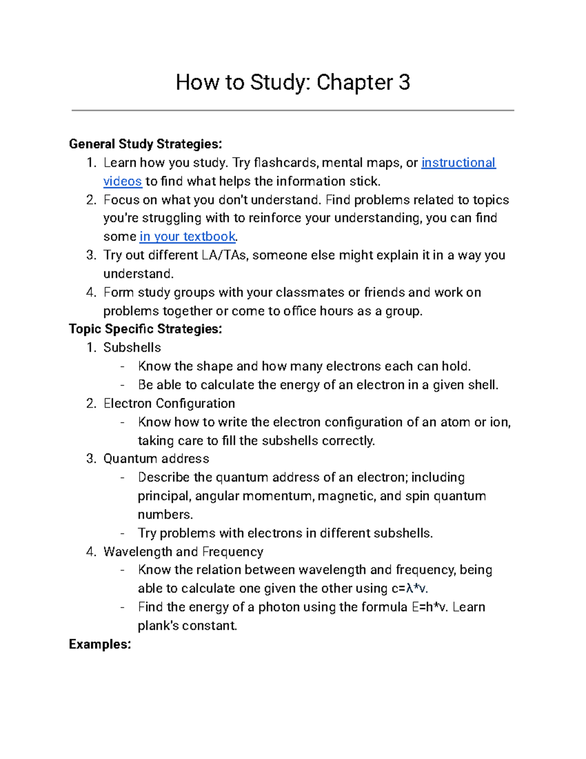 Study Strategies for Understanding CH 3 Concepts: Tips & Techniques ...