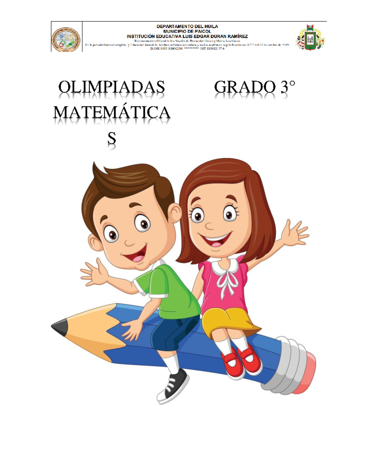 Olimpiadas de Matemáticas - Grado 3º - Document Preview