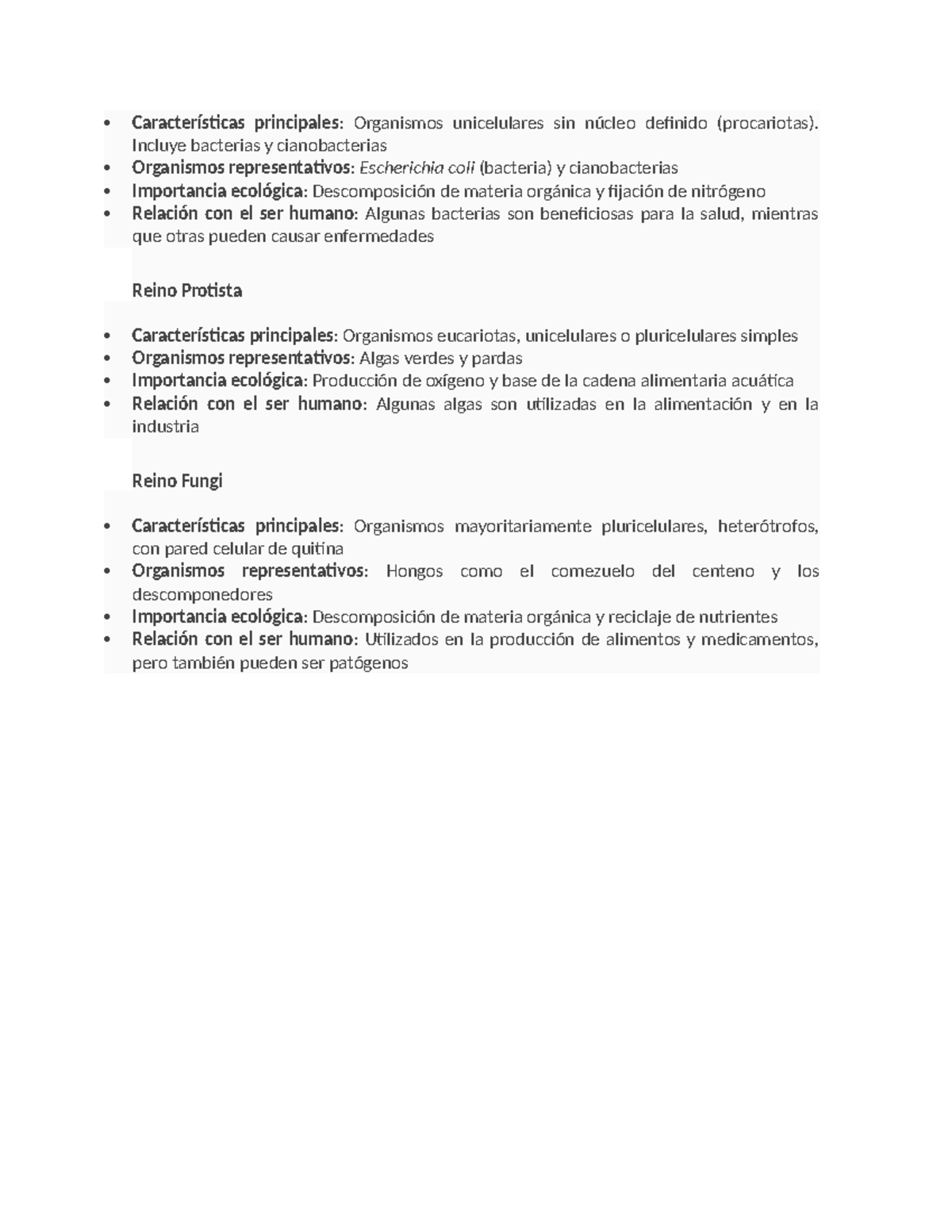 Reinos 2 - Guía de Organismos Procariotas y Eucariotas - Studocu
