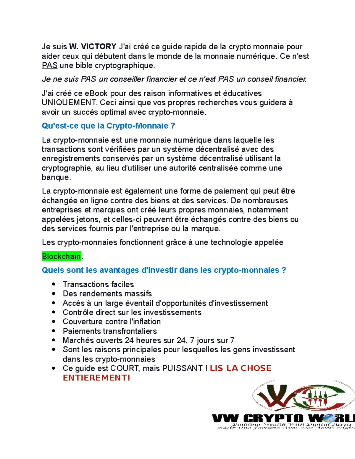 VW Crypto World Academy: Your Guide to Cryptocurrency Trading Techniques -  Studocu