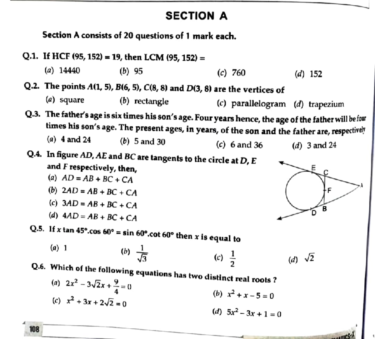 CBSE Class 10 Maths Important Questions for Board Exams - Studocu