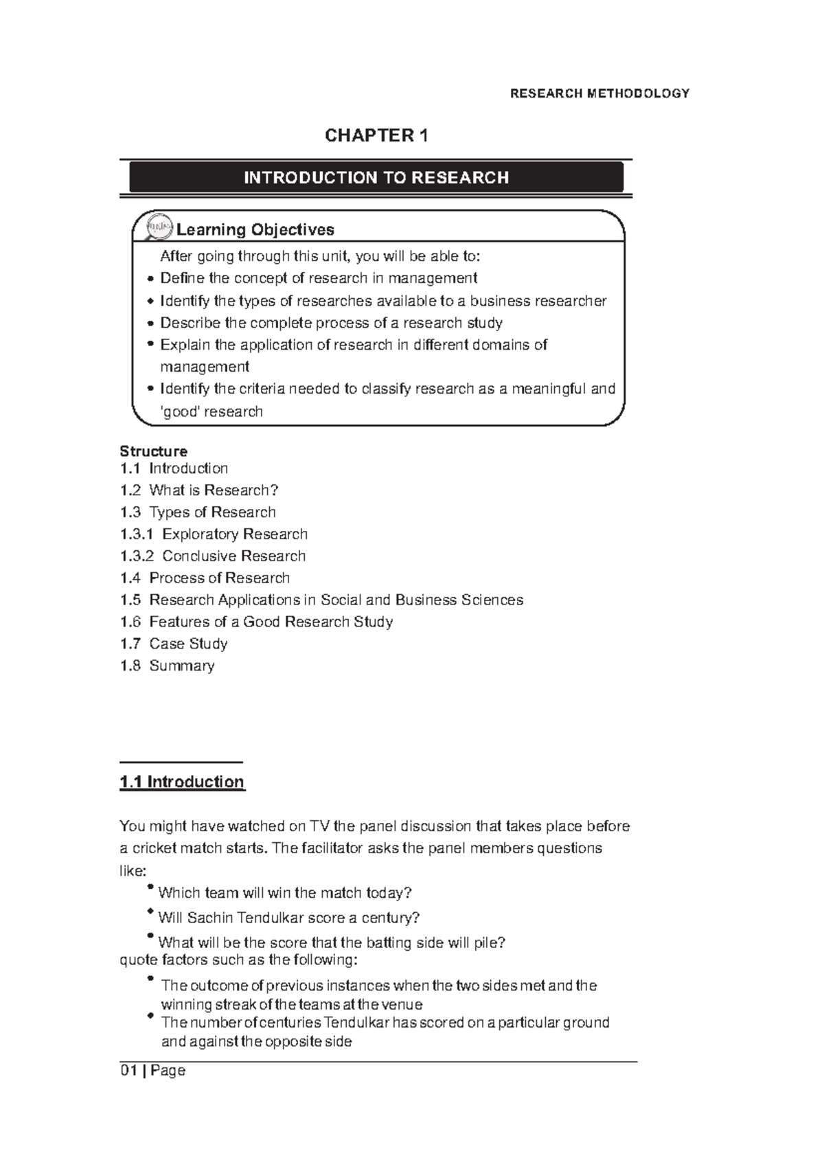 Unit 1 PDF - Great Notes - CHAPTER 1 Structure 1 Introduction 1 What is ...