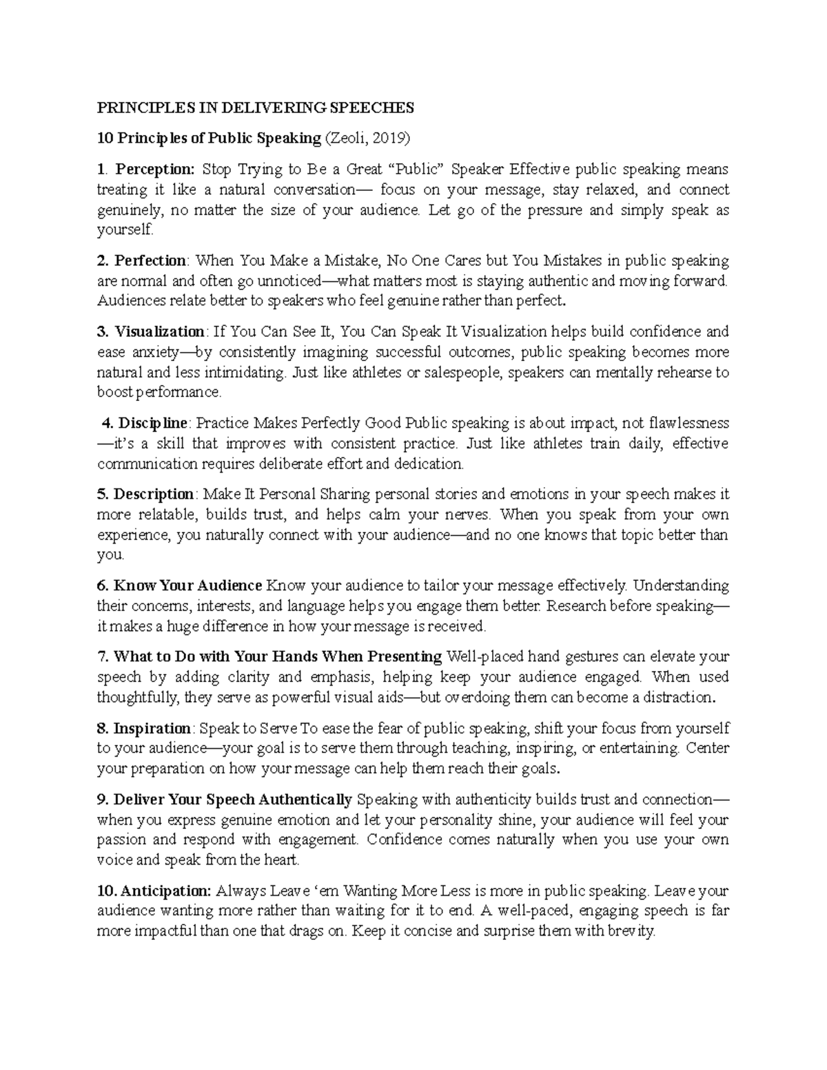 Principles of Public Speaking: Key Insights and Techniques - Studocu