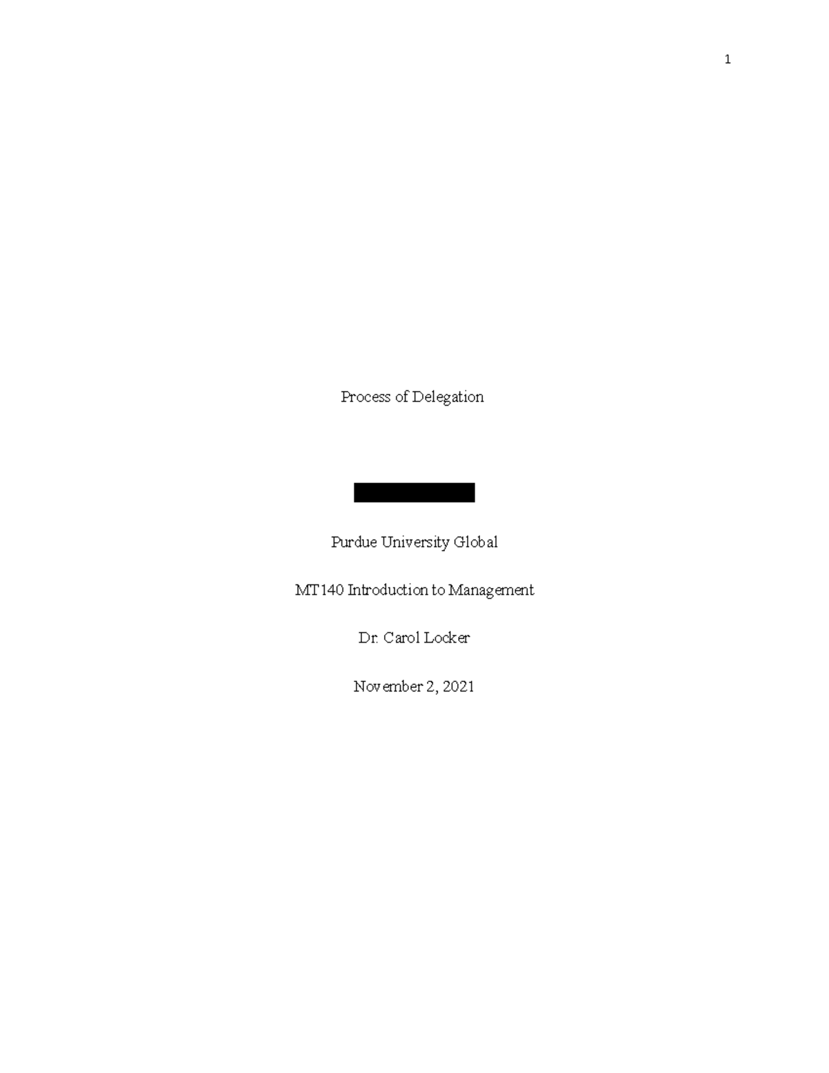 Unit 3 assignment process of delegation cassandra bullard purdue