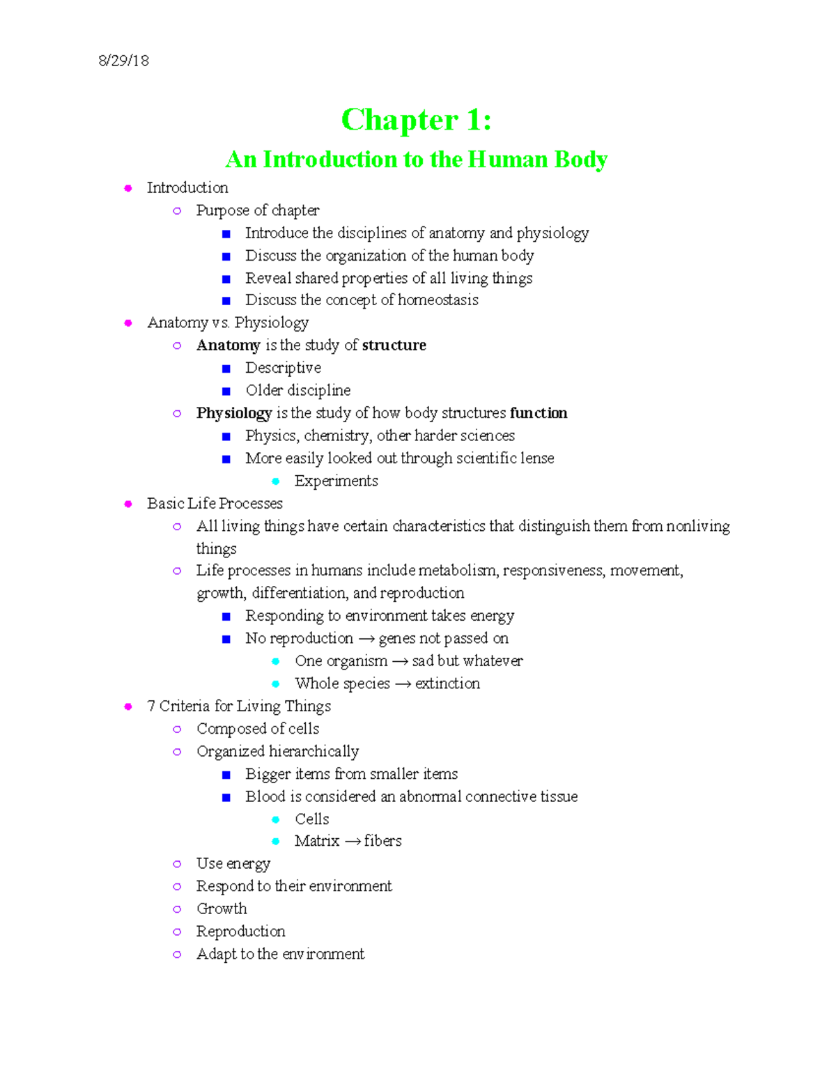 Chapter 1 Overview: Anatomy & Physiology in HAP Studies - Studocu