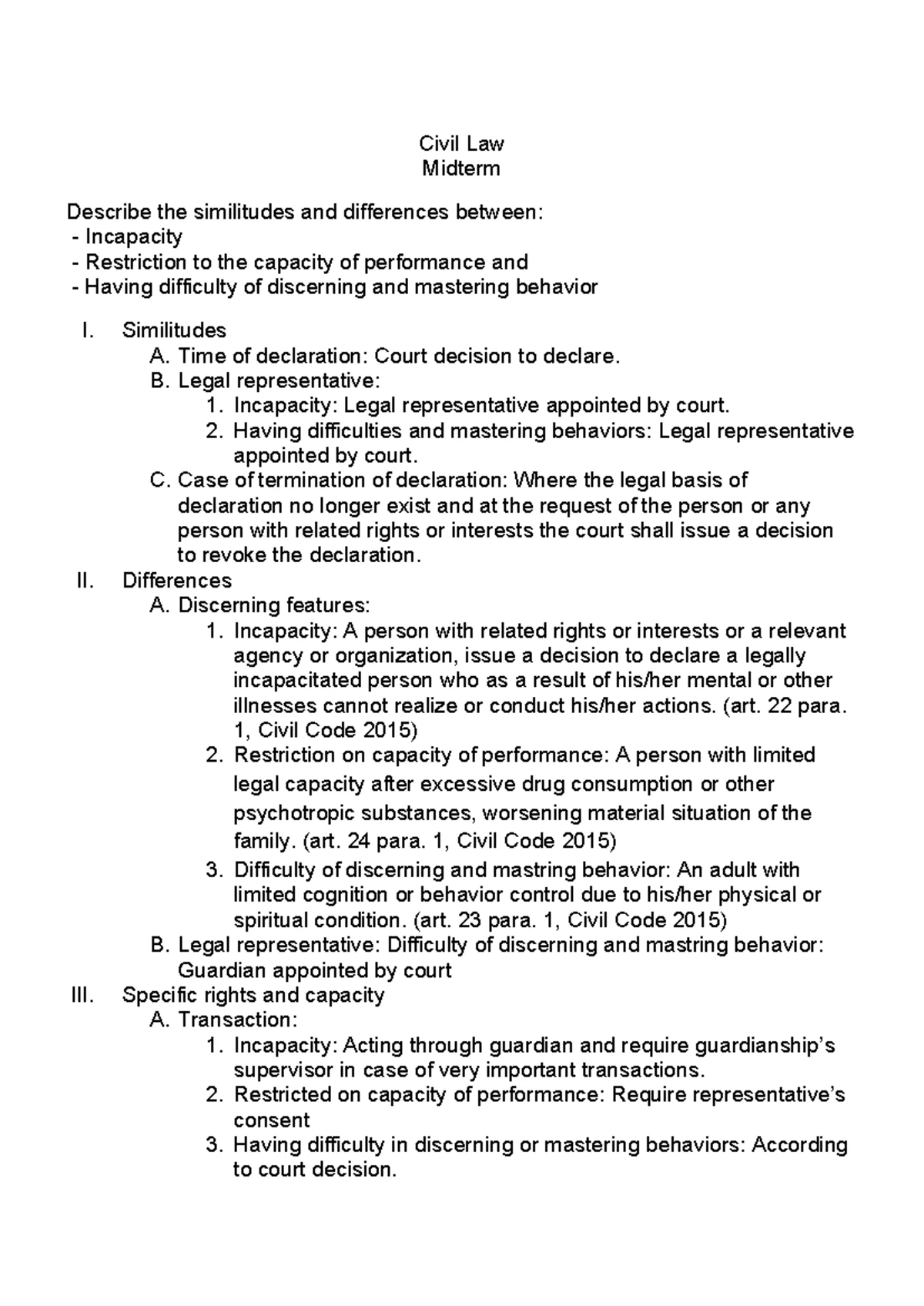 Chapter 3: Trial Jurisdiction of the Court Outline - Studocu