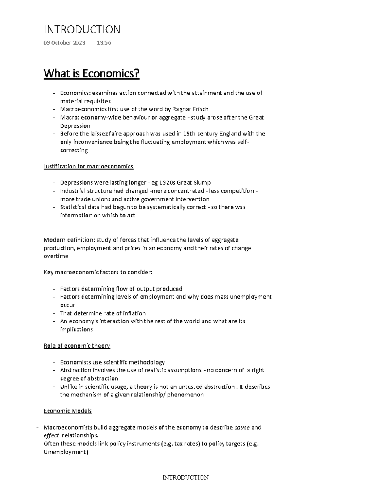 Introduction to Macroeconomics: Key Concepts and Economic Principles ...