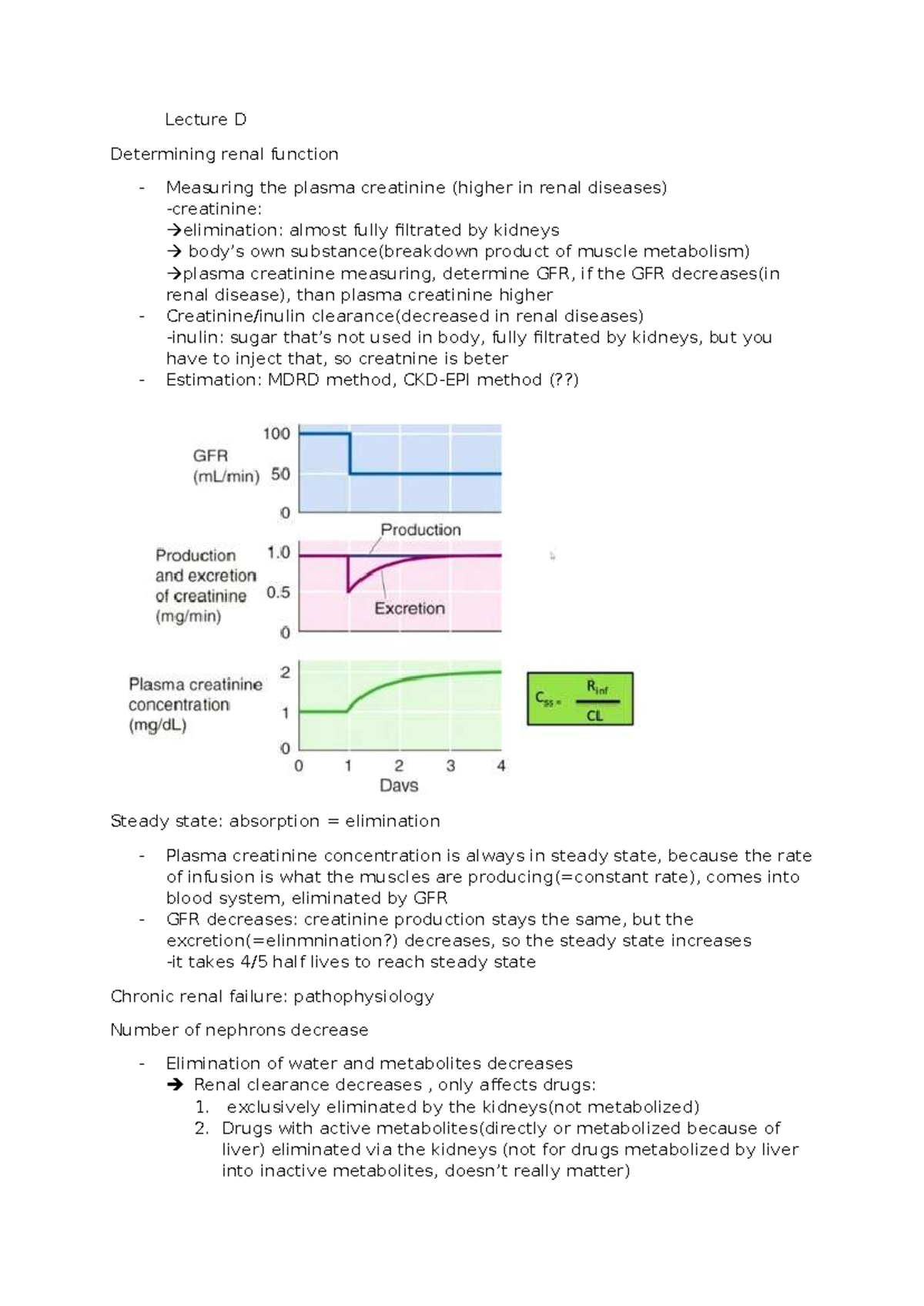 Lecture D: Renal Function & Pharmacokinetics in Chronic Kidney Disease ...