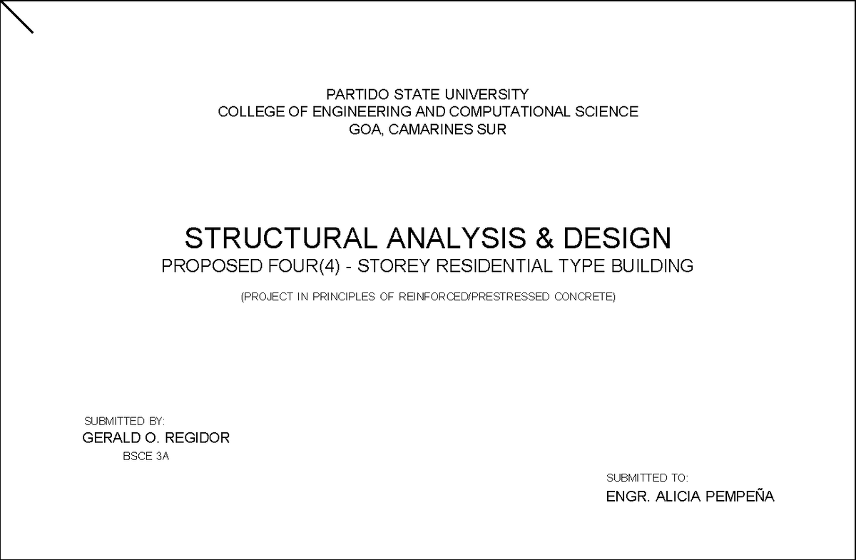 BSCE 3A Final Project: Structural Analysis of a 4-Storey Residential ...