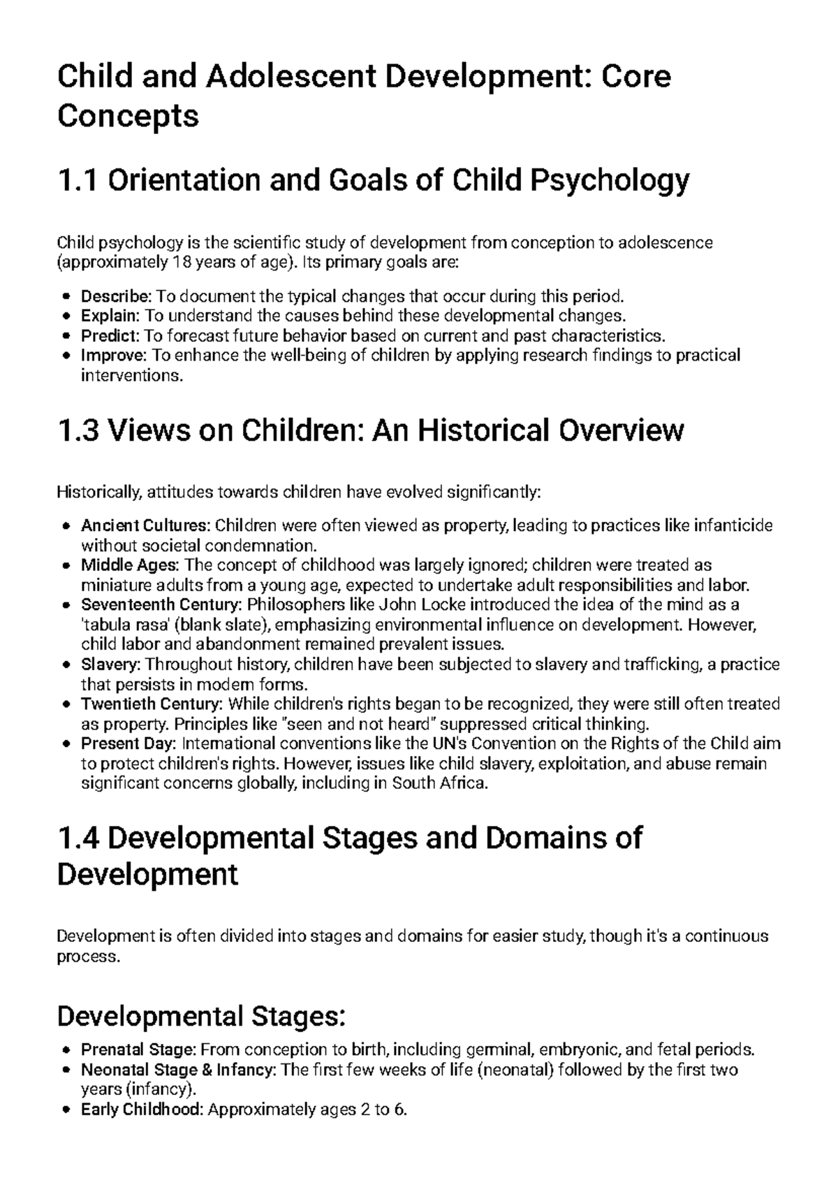 THEA SU1 - PSYC211: Child Development Overview and Key Concepts - Studocu