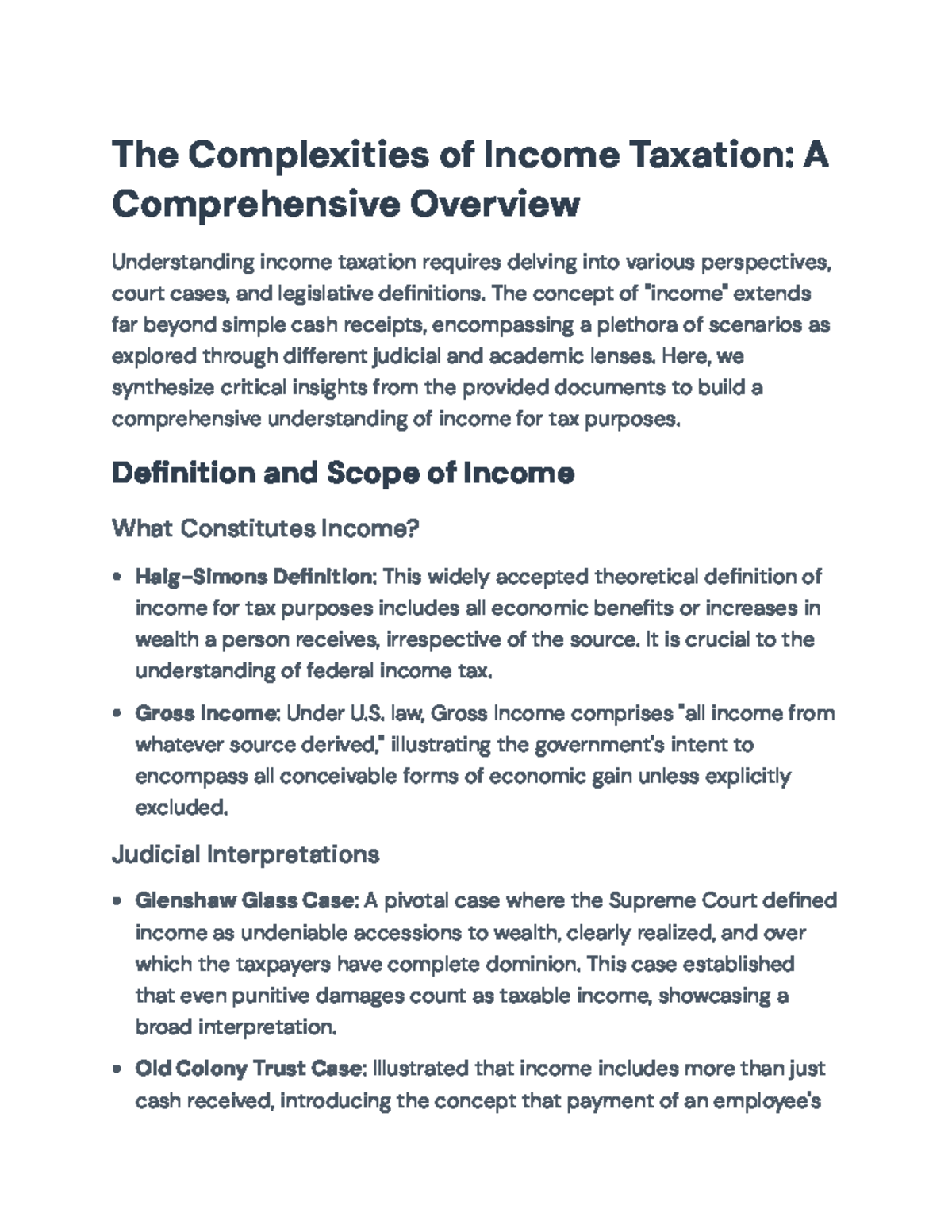 Understanding Income Taxation: Comprehensive Overview & Key Insights ...