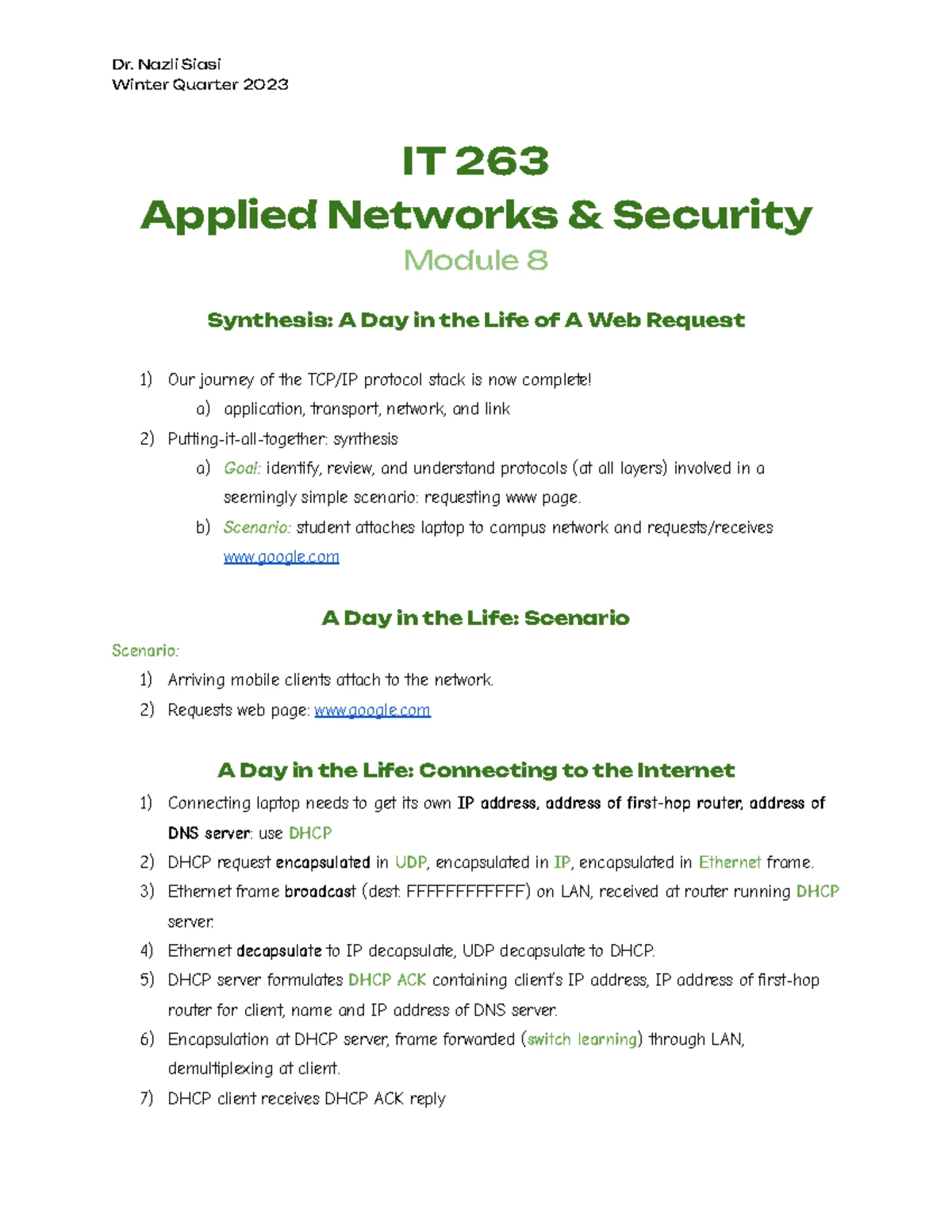 IT263-Lab3 - answer sheet - IT 263 Lab IPv4 and IPv6 Addresses Due by ...